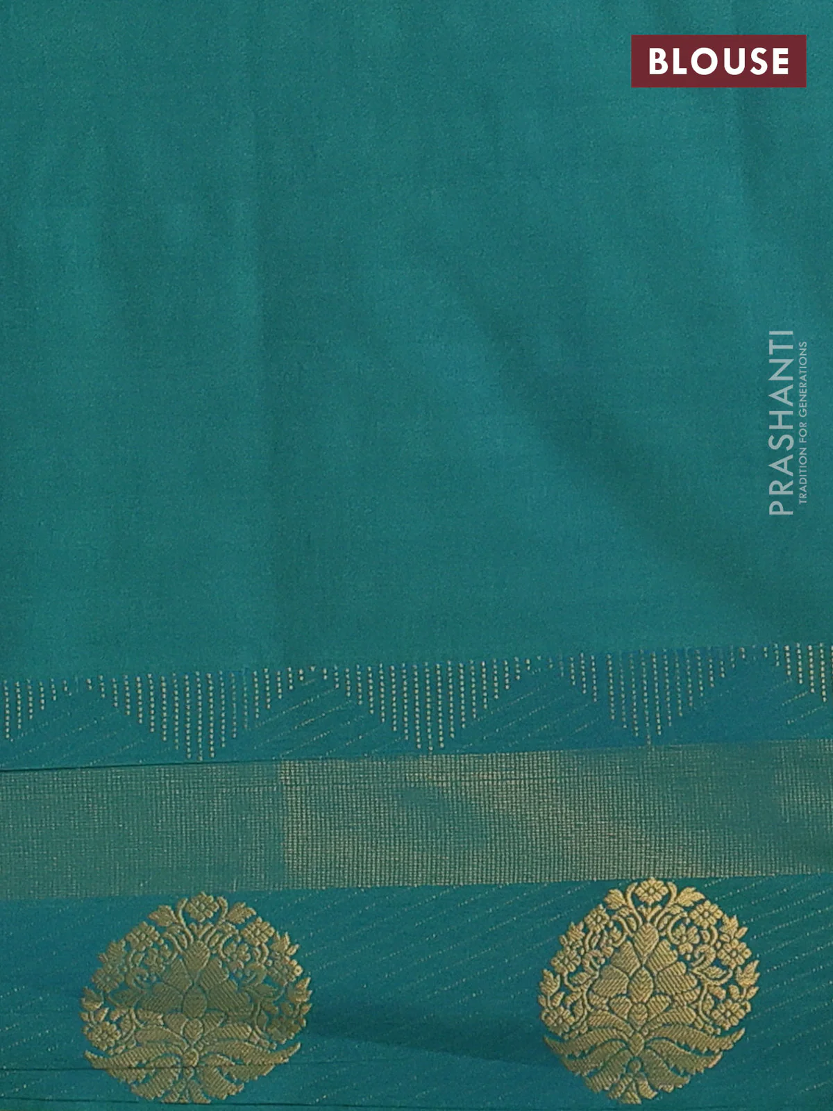 Semi soft silk saree beige and green with allover zari weaves & buttas and zari woven border - Image 3