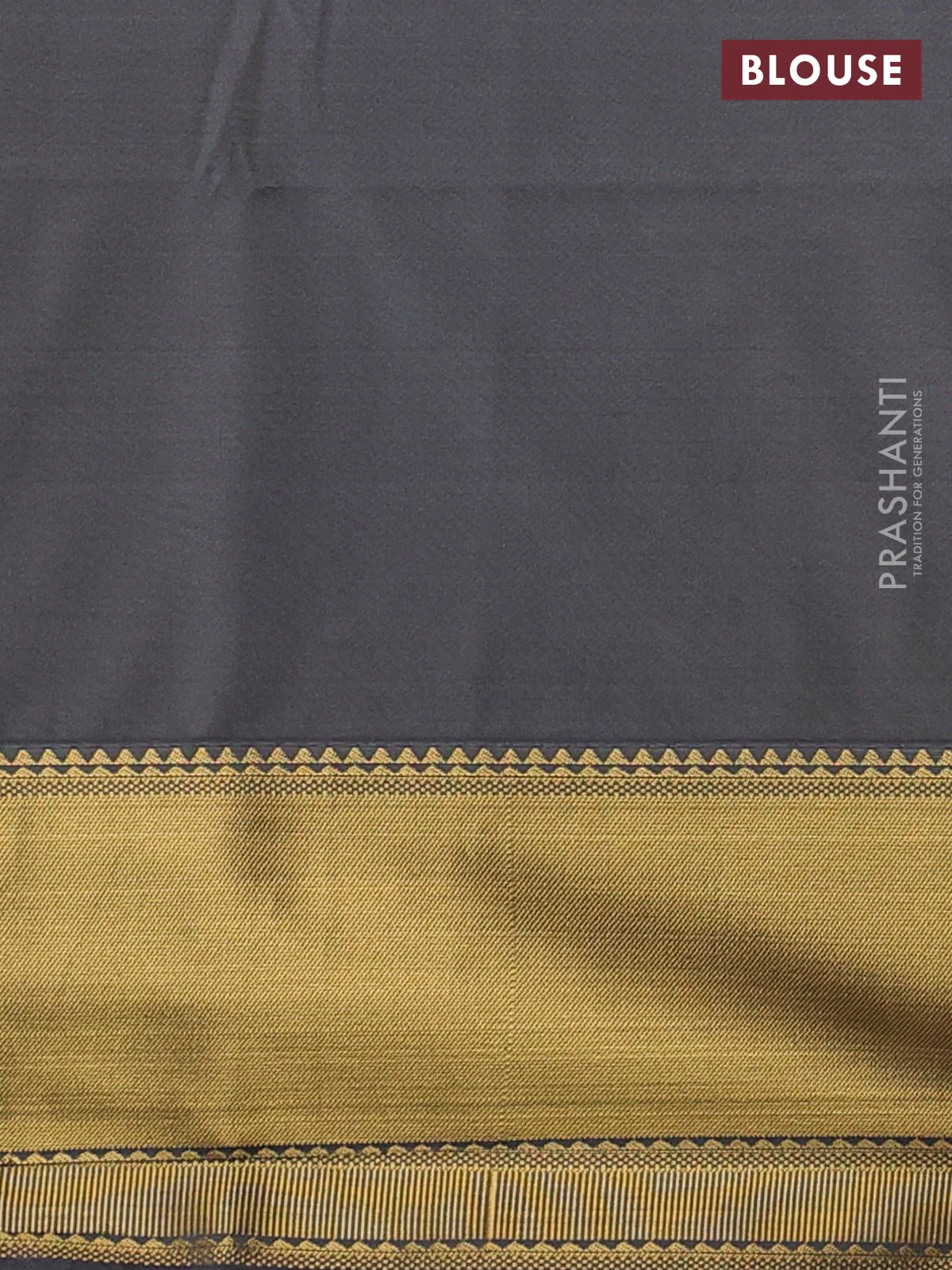 Semi soft silk saree beige and grey with allover zari weaves & buttas and zari woven border - Image 3