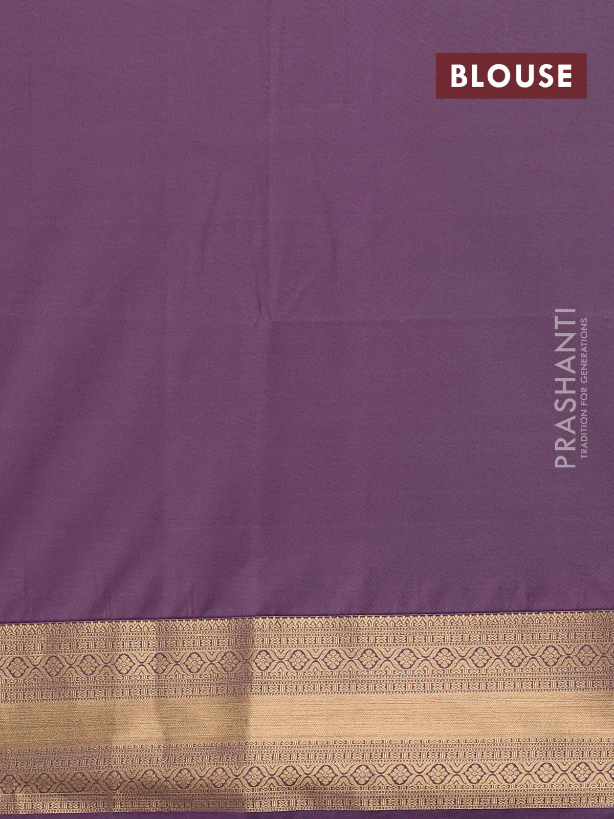 Semi soft silk saree beige and purple with allover zari woven buttas and zari woven korvai border - Image 3