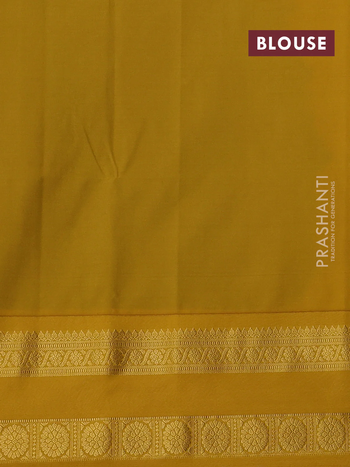 Semi soft silk saree blue and mustard yellow with allover zari woven buttas and zari woven korvai border - Image 3