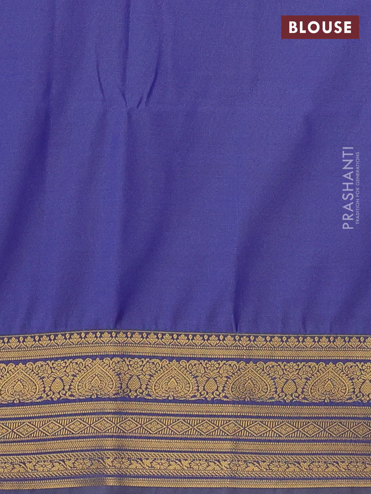 Semi soft silk saree blue and pastel green with allover zari woven buttas and zari woven korvai border - Image 3