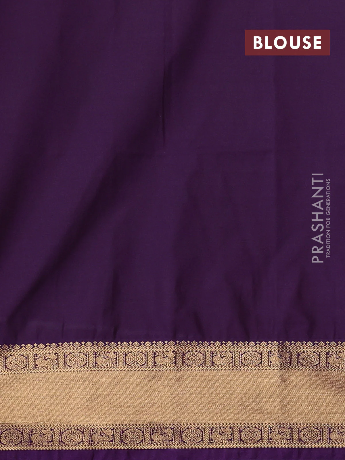 Semi soft silk saree blue and purple with allover zari woven buttas and zari woven border - Image 3