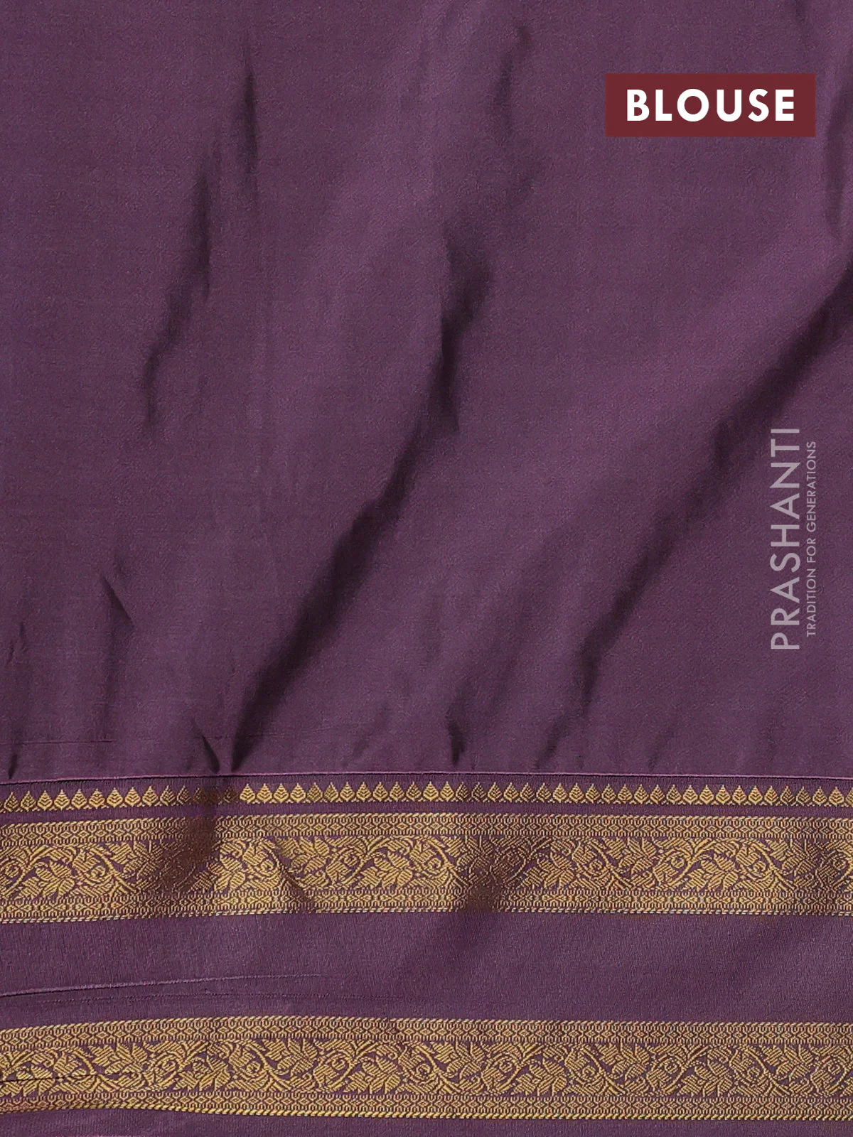 Semi soft silk saree blue and rosy brown with allover zari woven buttas and rettapet zari woven border - Image 3