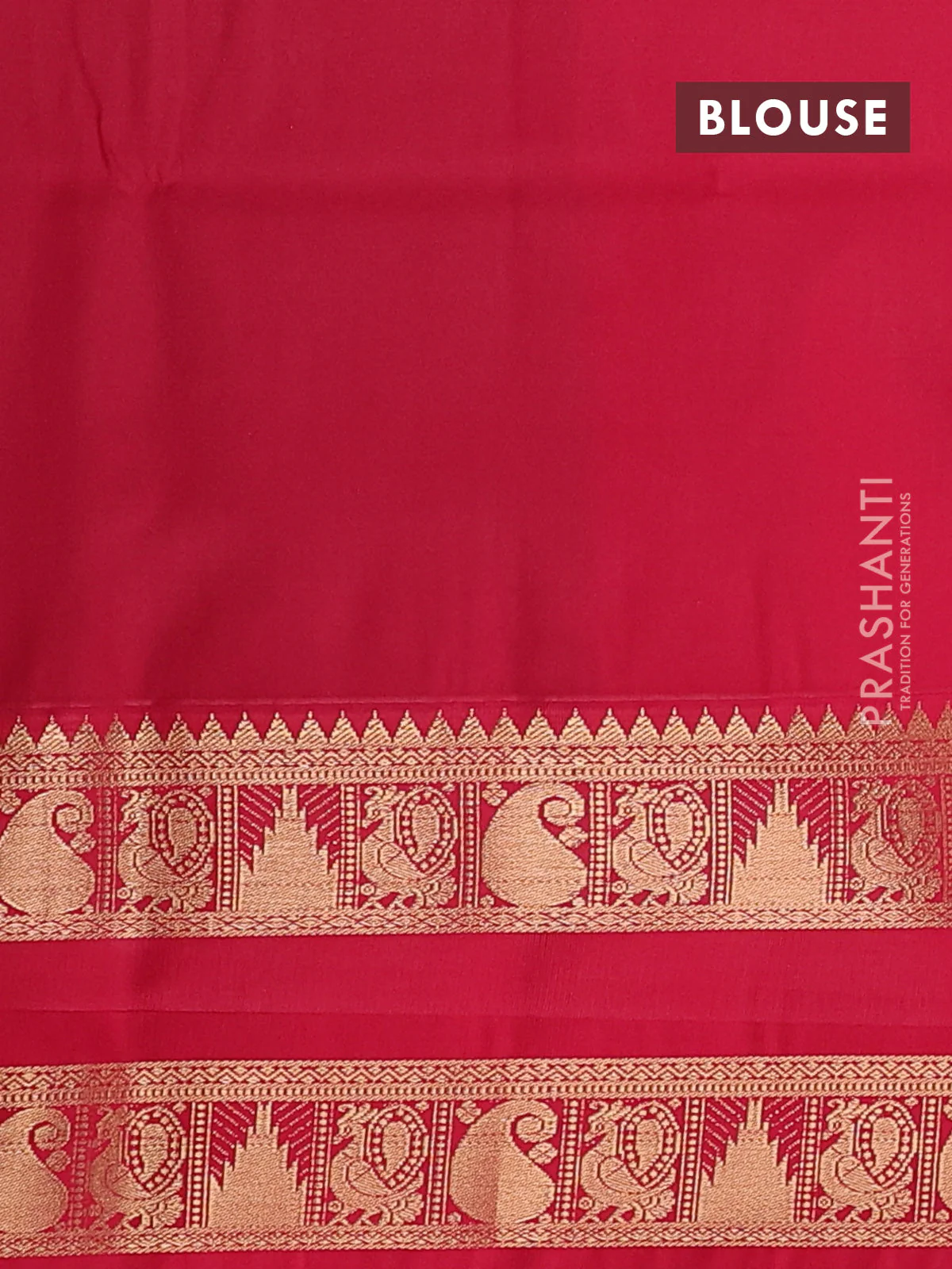 Semi soft silk saree coffee brown and red with allover zari woven buttas and rettapet zari woven border - Image 3