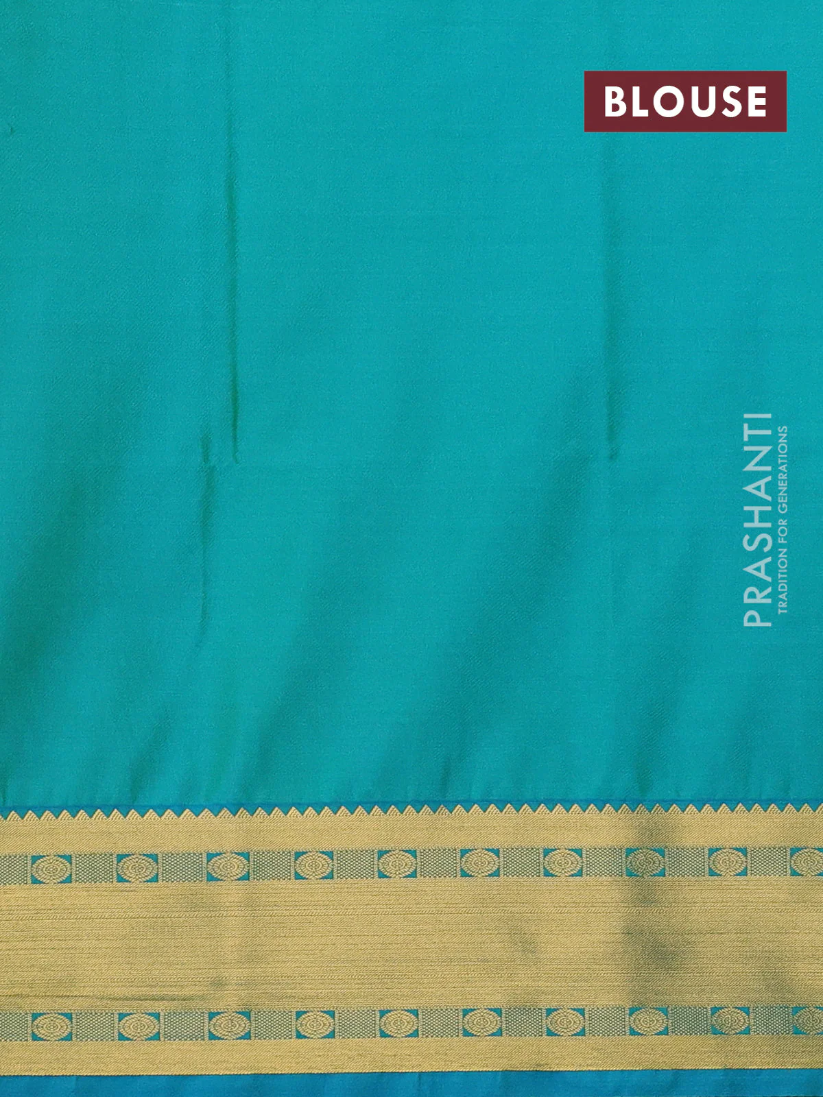 Semi soft silk saree cream and cs blue with zari weaves & buttas and zari woven border - Image 3