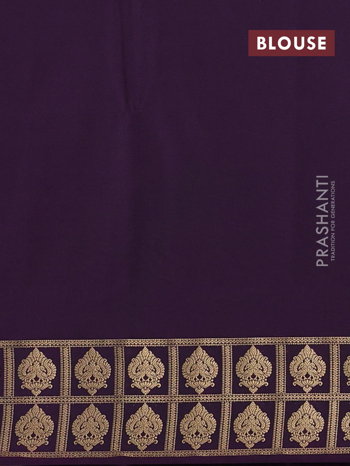 Semi soft silk saree dark mehendi green and purple with allover zari woven buttas and zari woven border - Image 3
