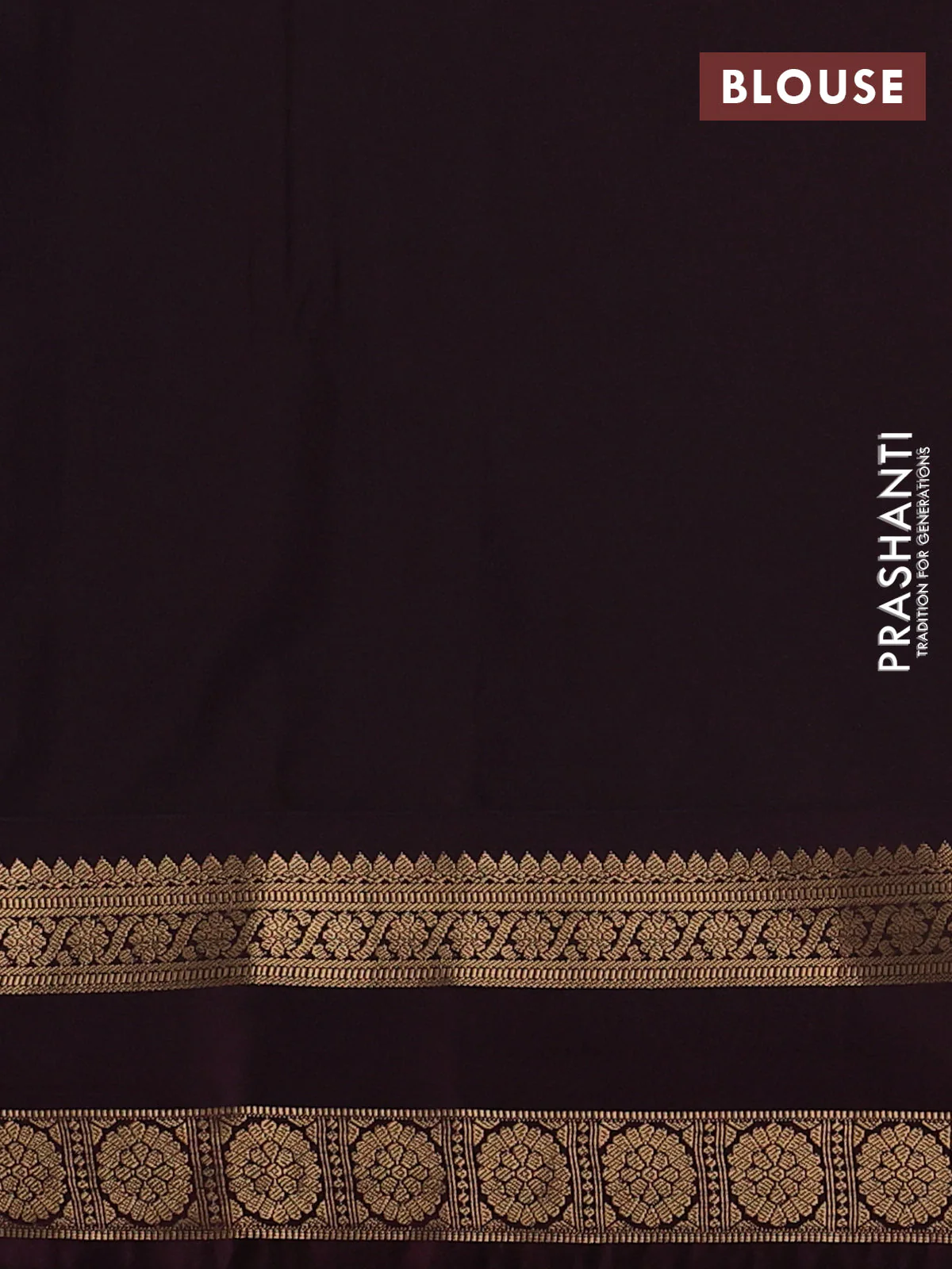 Semi soft silk saree dark mustard and coffee brown with allover zari woven buttas and zari woven korvai border - Image 3