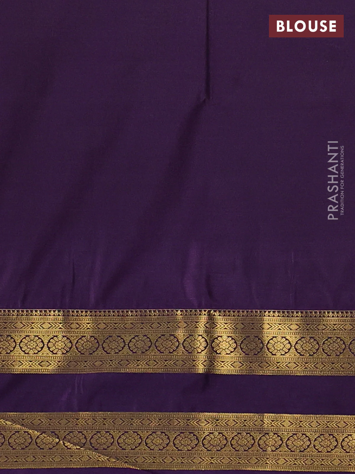 Semi soft silk saree dark mustard and purple with allover zari woven buttas and zari woven korvai border - Image 3