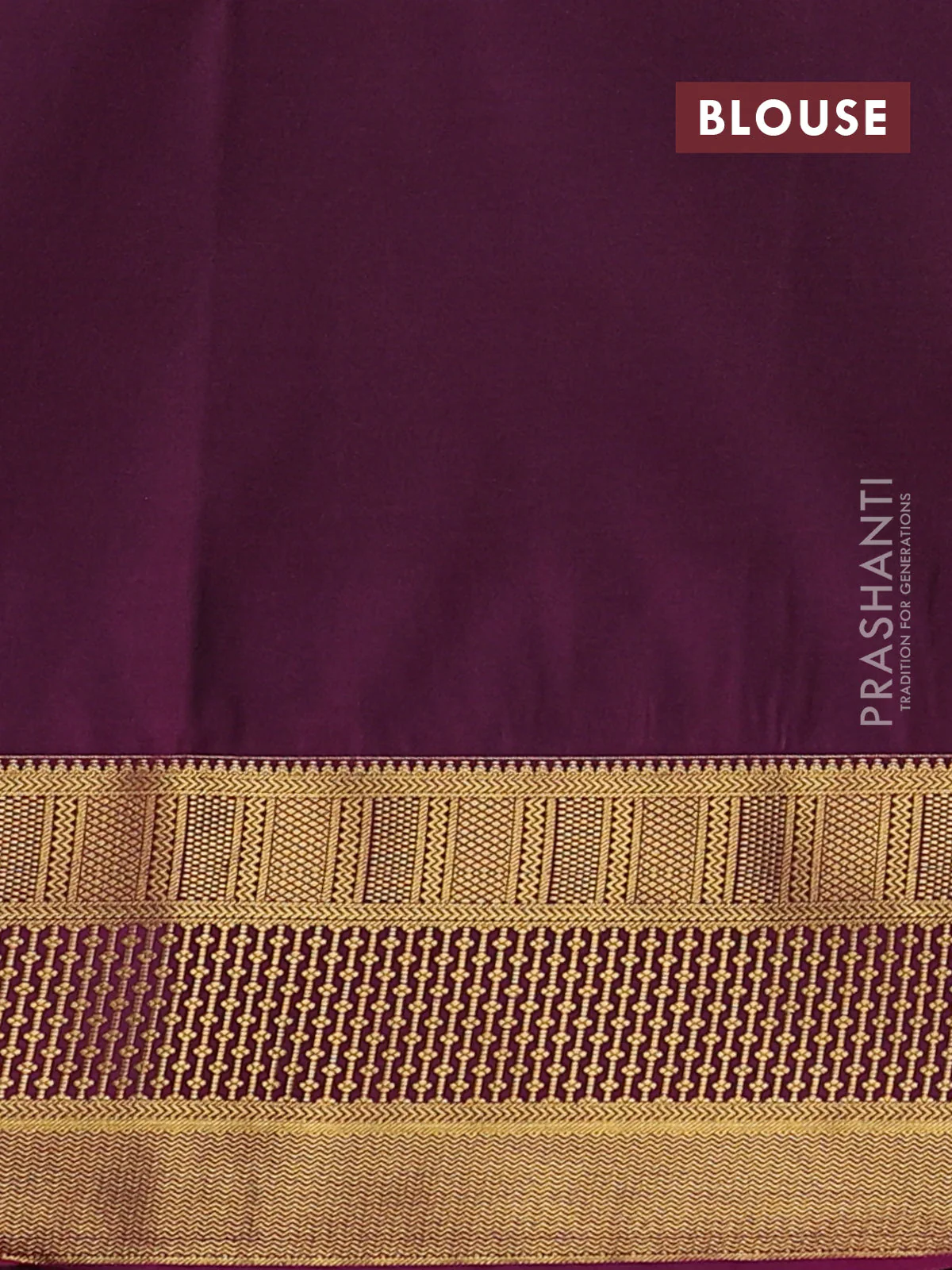 Semi soft silk saree deep purple and dark magenta pink with allover zari woven buttas and zari woven korvai border - Image 3