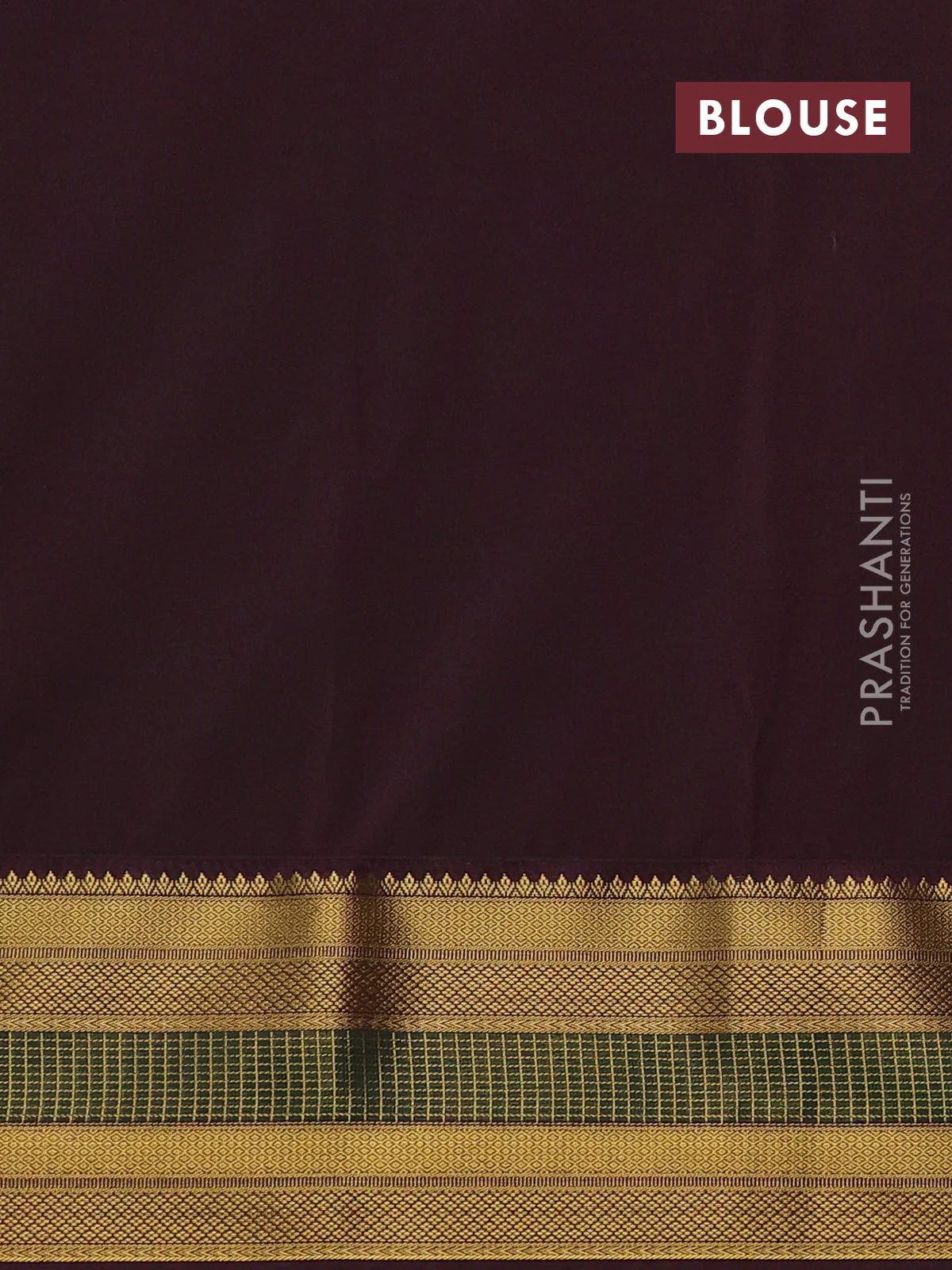 Semi soft silk saree green and coffee brown with allover zari woven buttas and zari woven border - Image 3