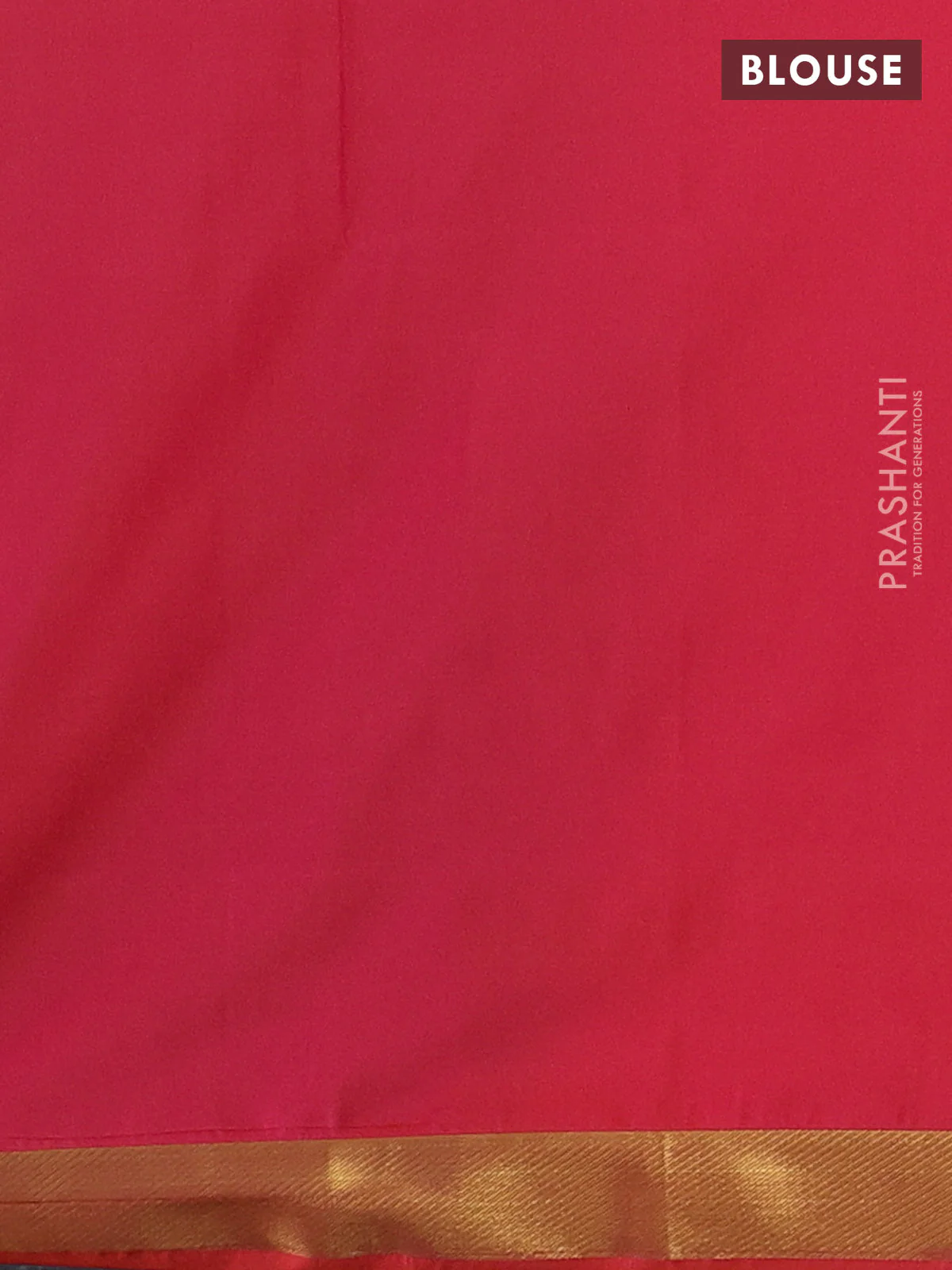 Semi soft silk saree green and pinkish orange with allover zari weaves & buttas and small zari woven border - Image 3