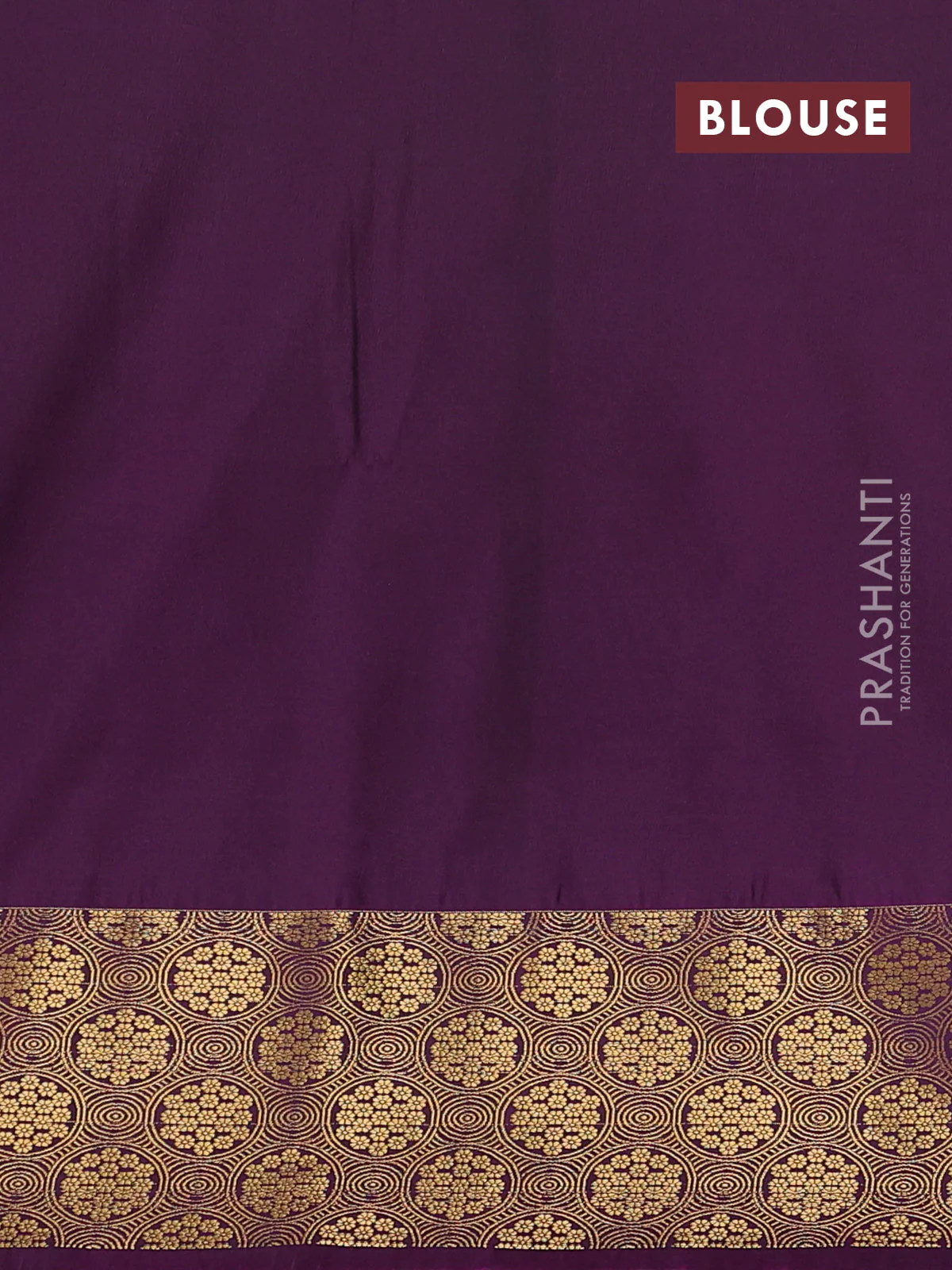 Semi soft silk saree green and purple with allover small checks & buttas and zari woven border - Image 3
