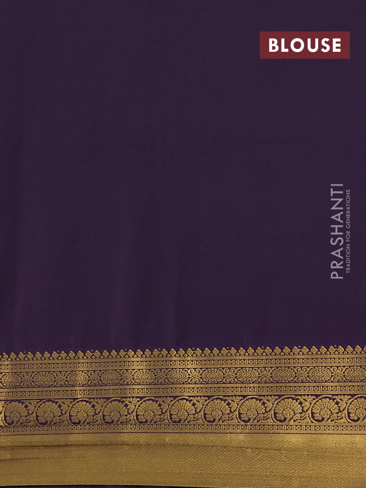 Semi soft silk saree green and violet with allover zari weaves & buttas and zari woven border - Image 3