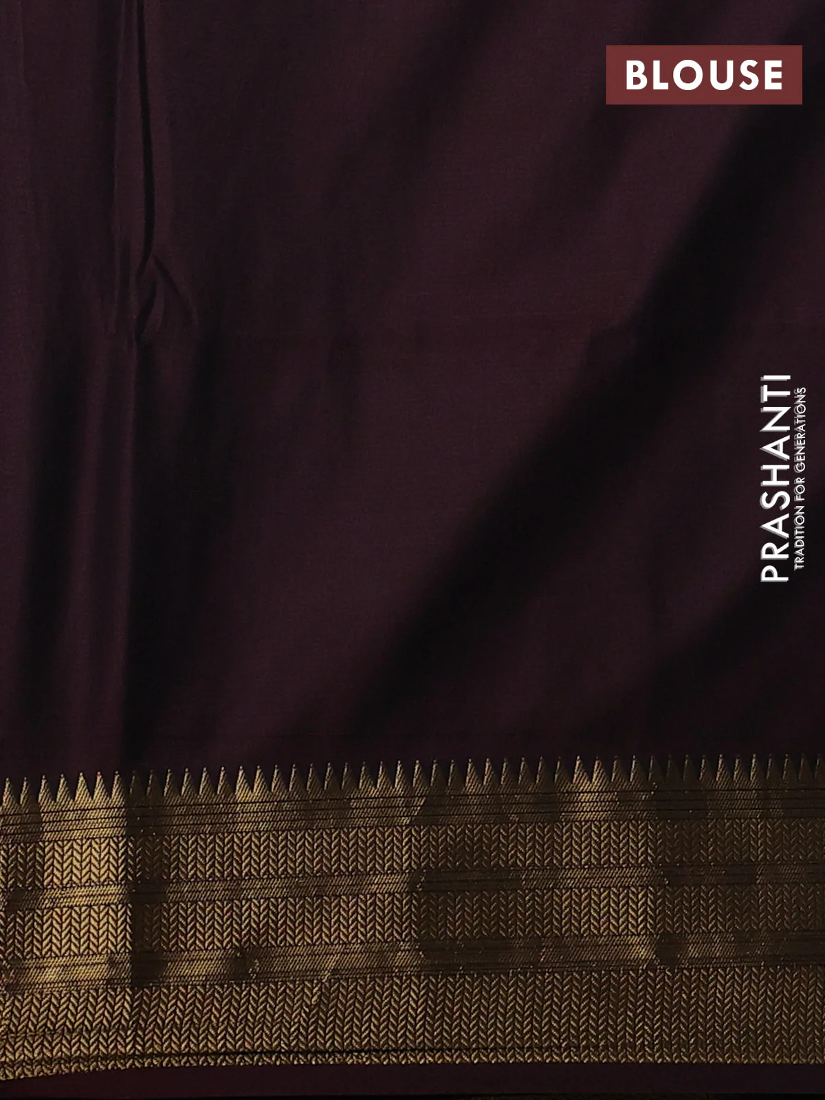Semi soft silk saree grey and deep maroon with allover zari weaves & buttas and zari woven korvai border - Image 3