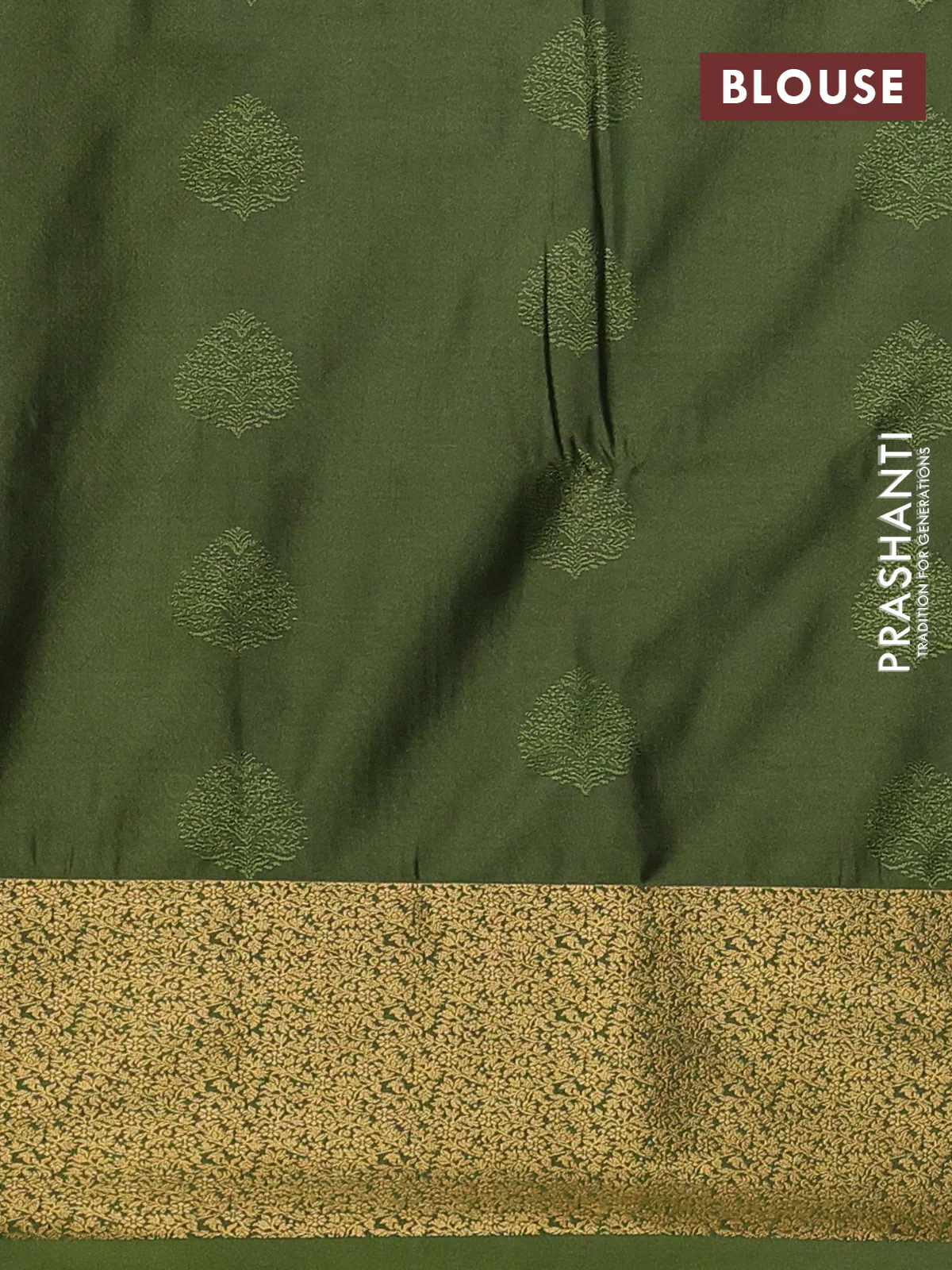 Semi soft silk saree grey and lime green with allover zari weaves & buttas and zari woven border - Image 3