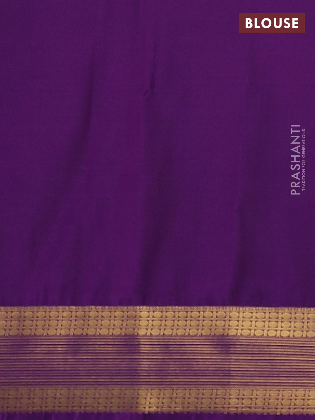 Semi soft silk saree grey and violet with allover zari weaves & buttas and zari woven butta korvai border - Image 3