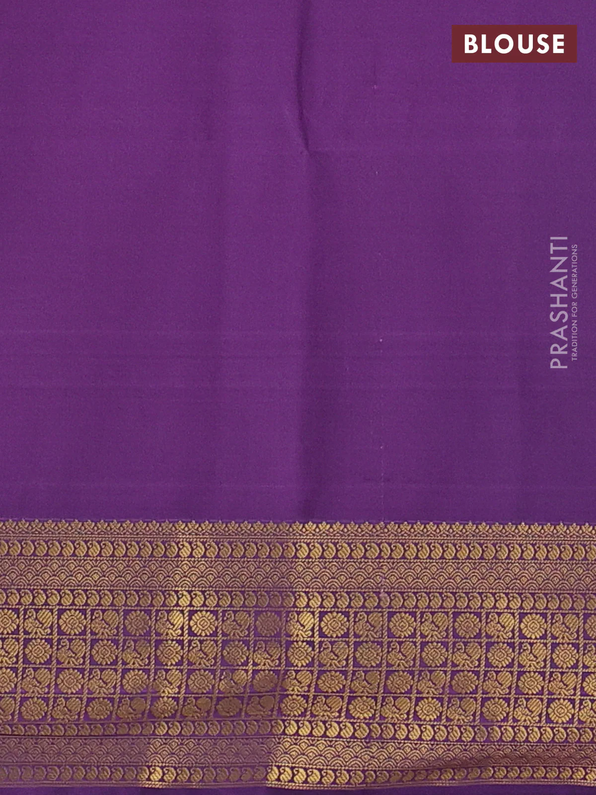 Semi soft silk saree lavender and purple with allover zari weaves & buttas and zari woven border - Image 3
