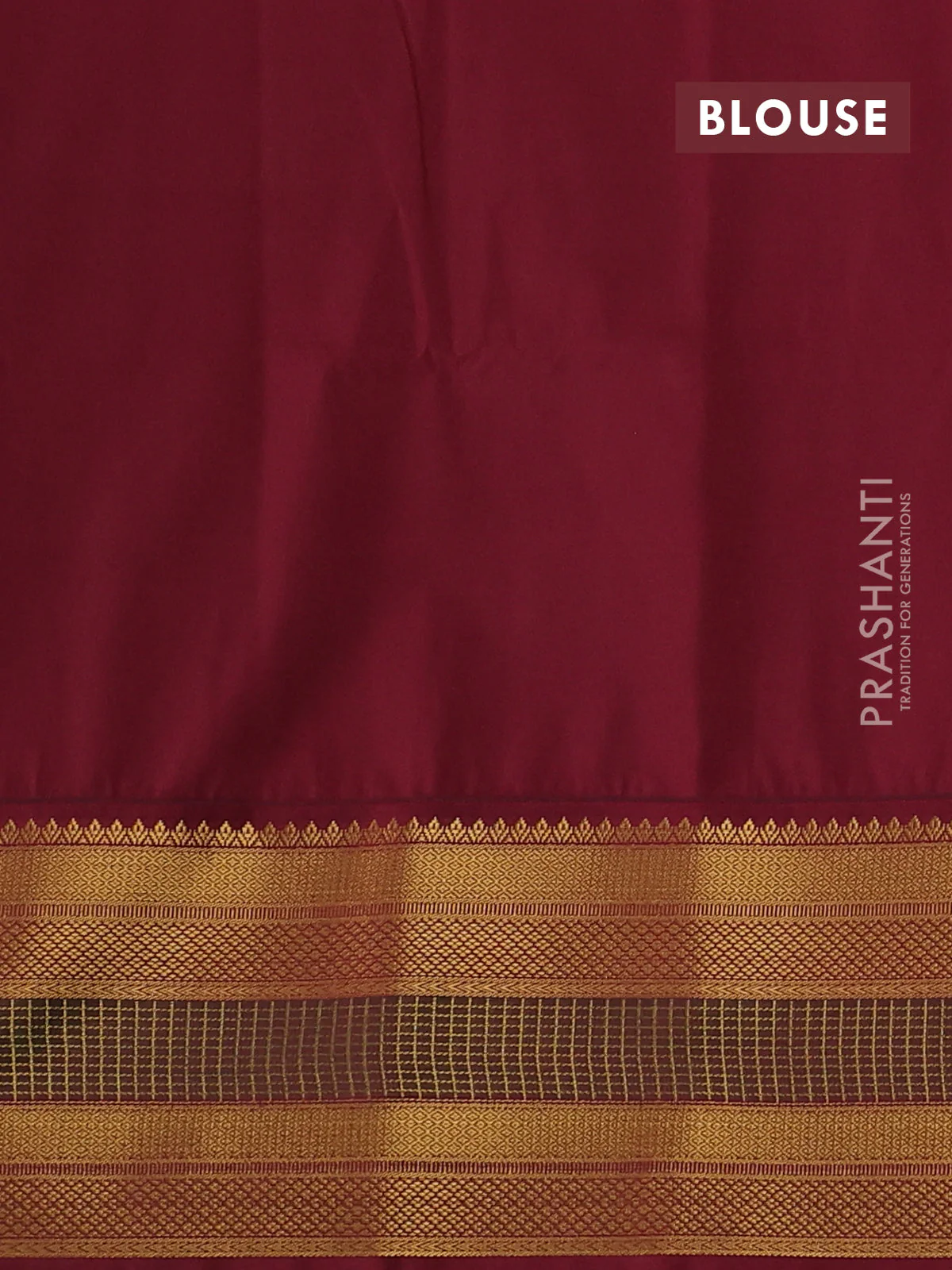 Semi soft silk saree light green and deep maroon with allover zari checks & buttas and zari woven border - Image 3