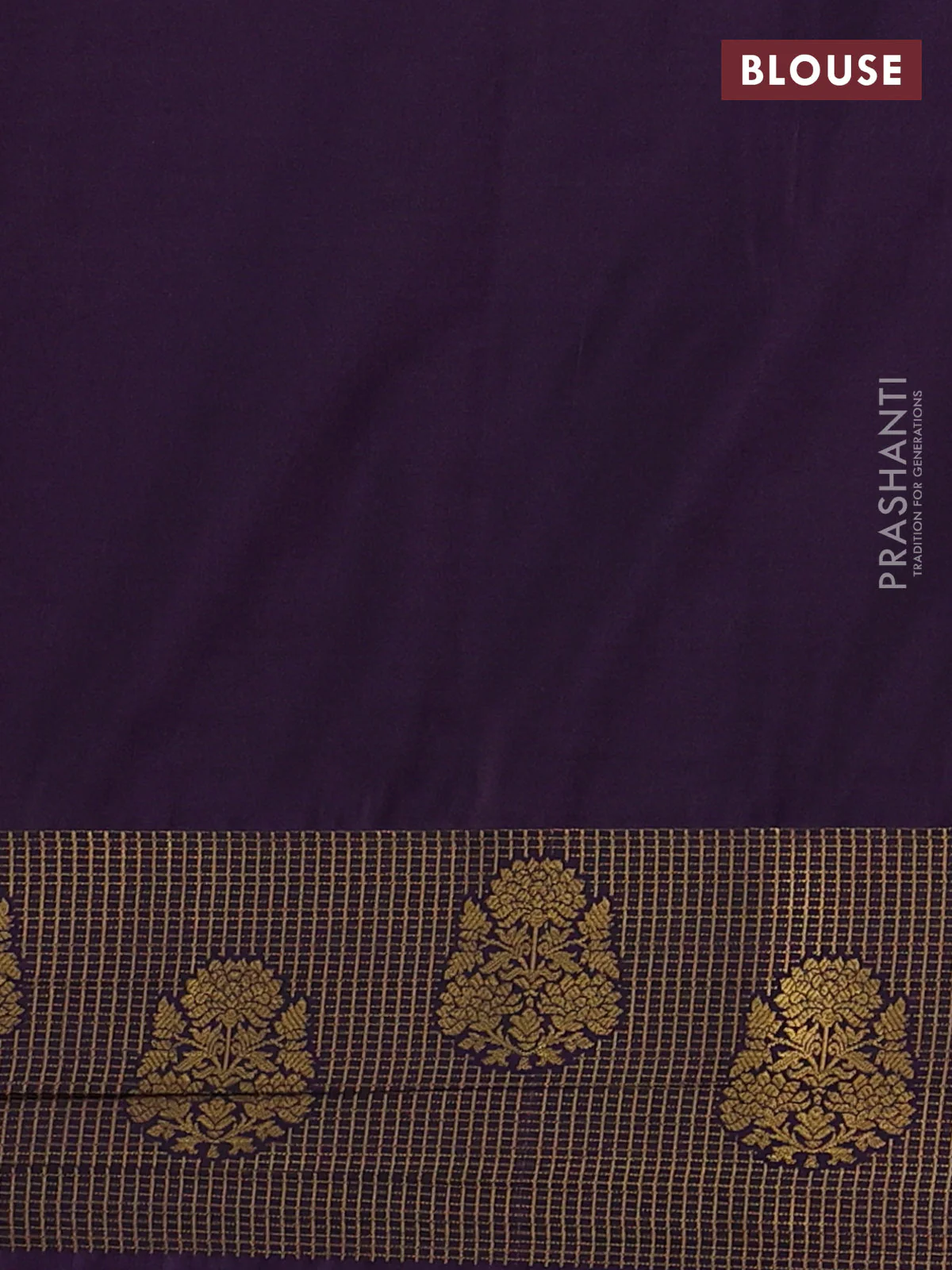 Semi soft silk saree mehendi green and purple with allover zari woven buttas and zari woven border - Image 3