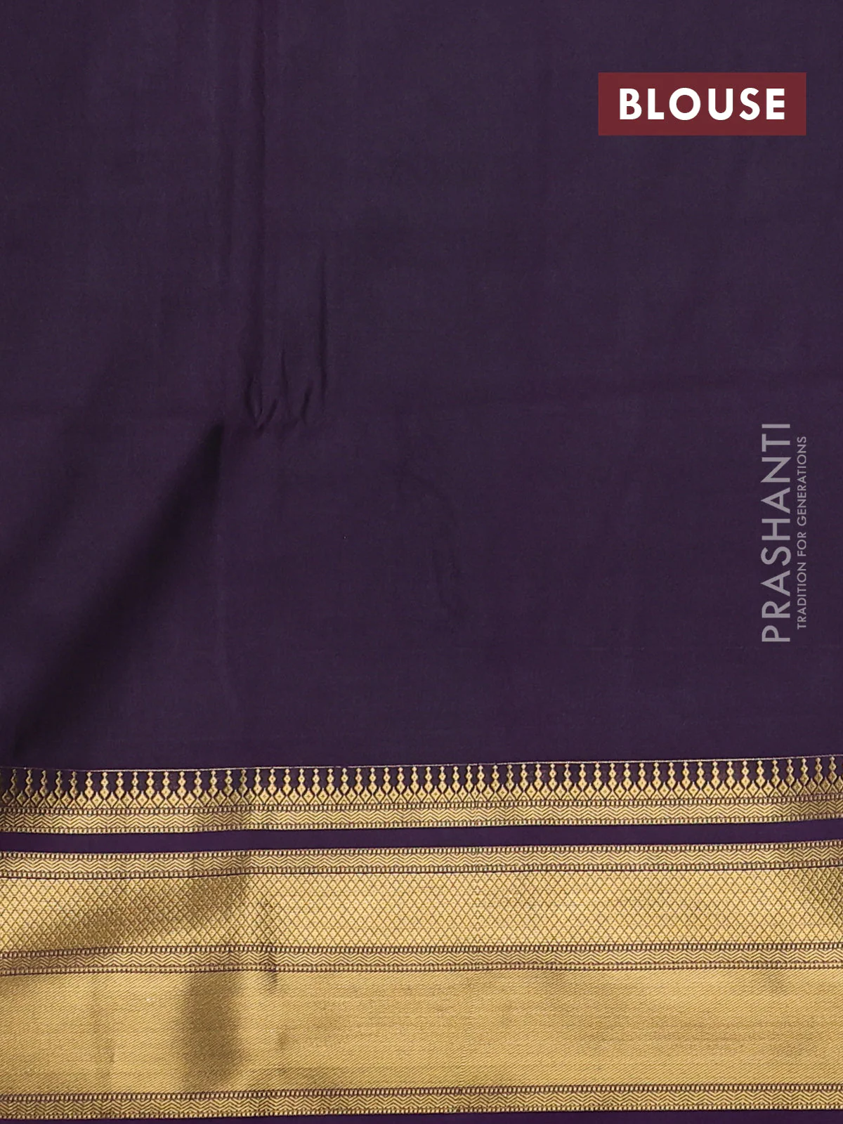 Semi soft silk saree mehendi green and purple with allover zari woven buttas and zari woven korvai border - Image 3