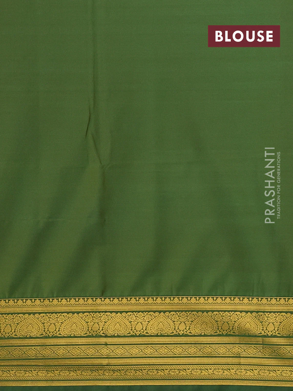 Semi soft silk saree mustard yellow and green with allover zari woven buttas and zari woven korvai border - Image 3