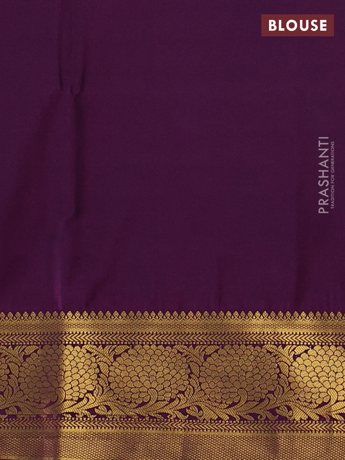 Semi soft silk saree navy blue and dark magenta pink with allover zari weaves & buttas and zari woven korvai border - Image 3