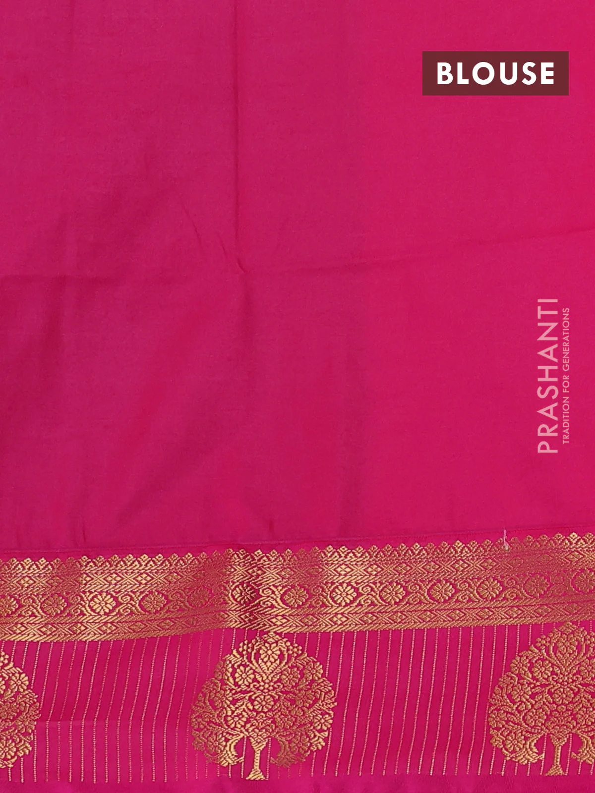 Semi soft silk saree pastel green and pink with allover zari woven buttas and zari woven korvai border - Image 3