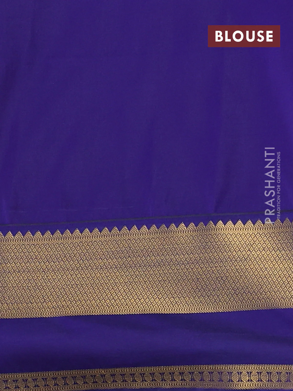 Semi soft silk saree pastel purple and navy blue with zari woven buttas and rettapet zari woven border - Image 3