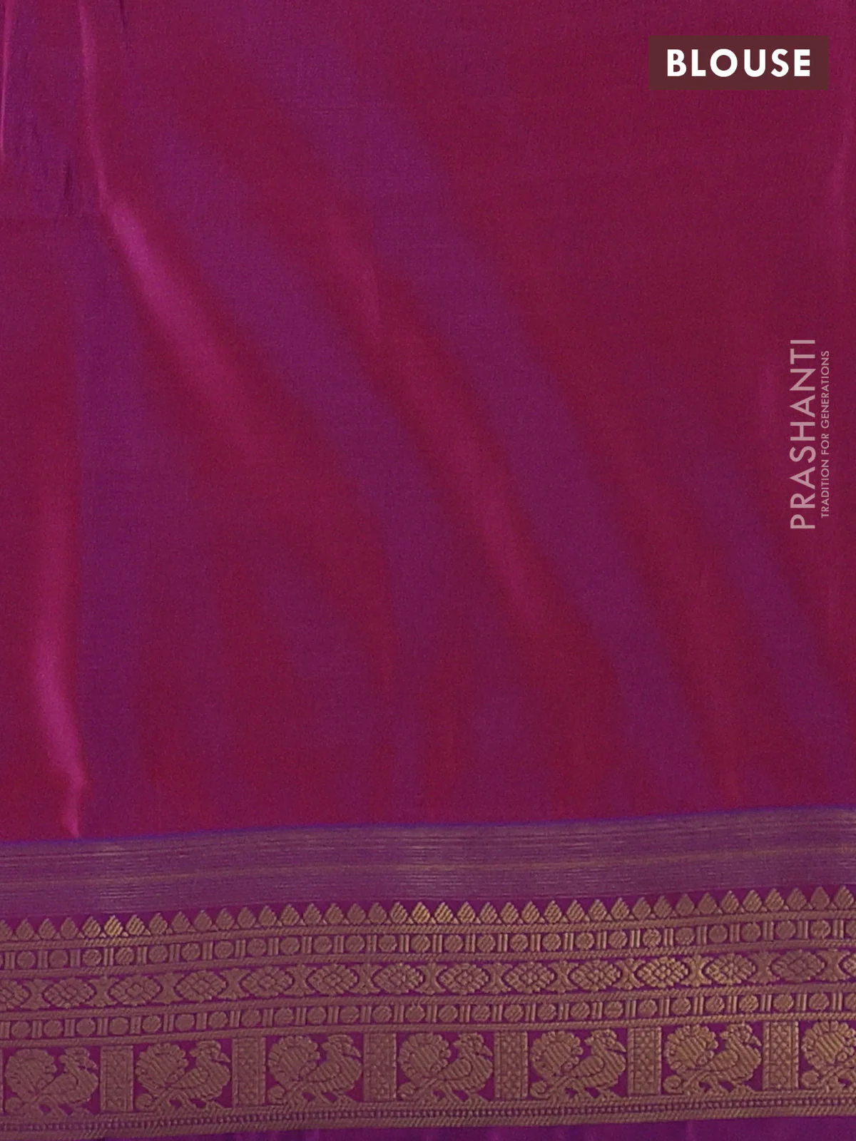 Semi soft silk saree peach shade and blue with allover zari woven buttas and zari woven korvai border - Image 3