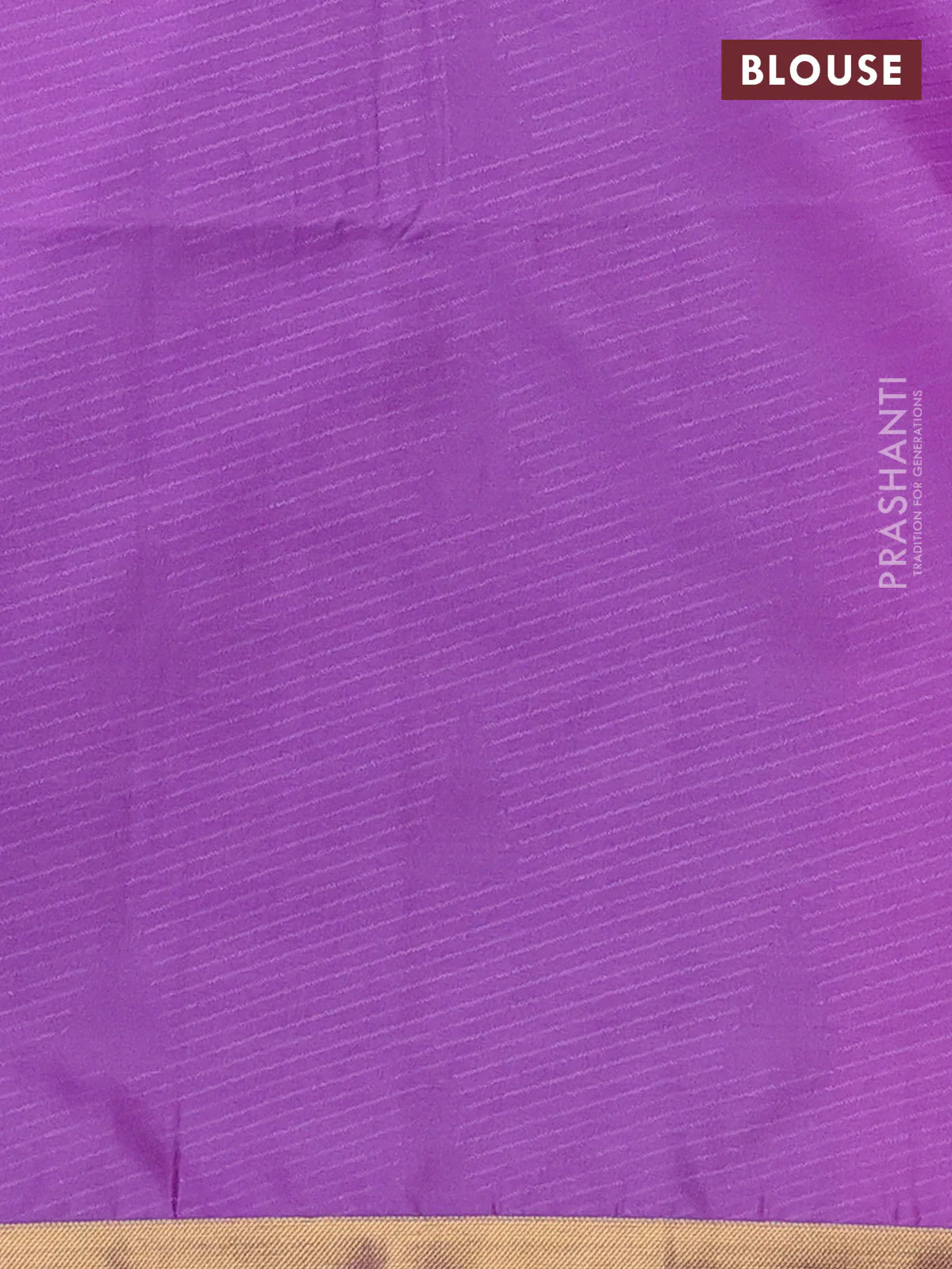 Semi soft silk saree peacock blue and lavender with allover thread weaves & temple zari woven buttas and small zari woven border - Image 3