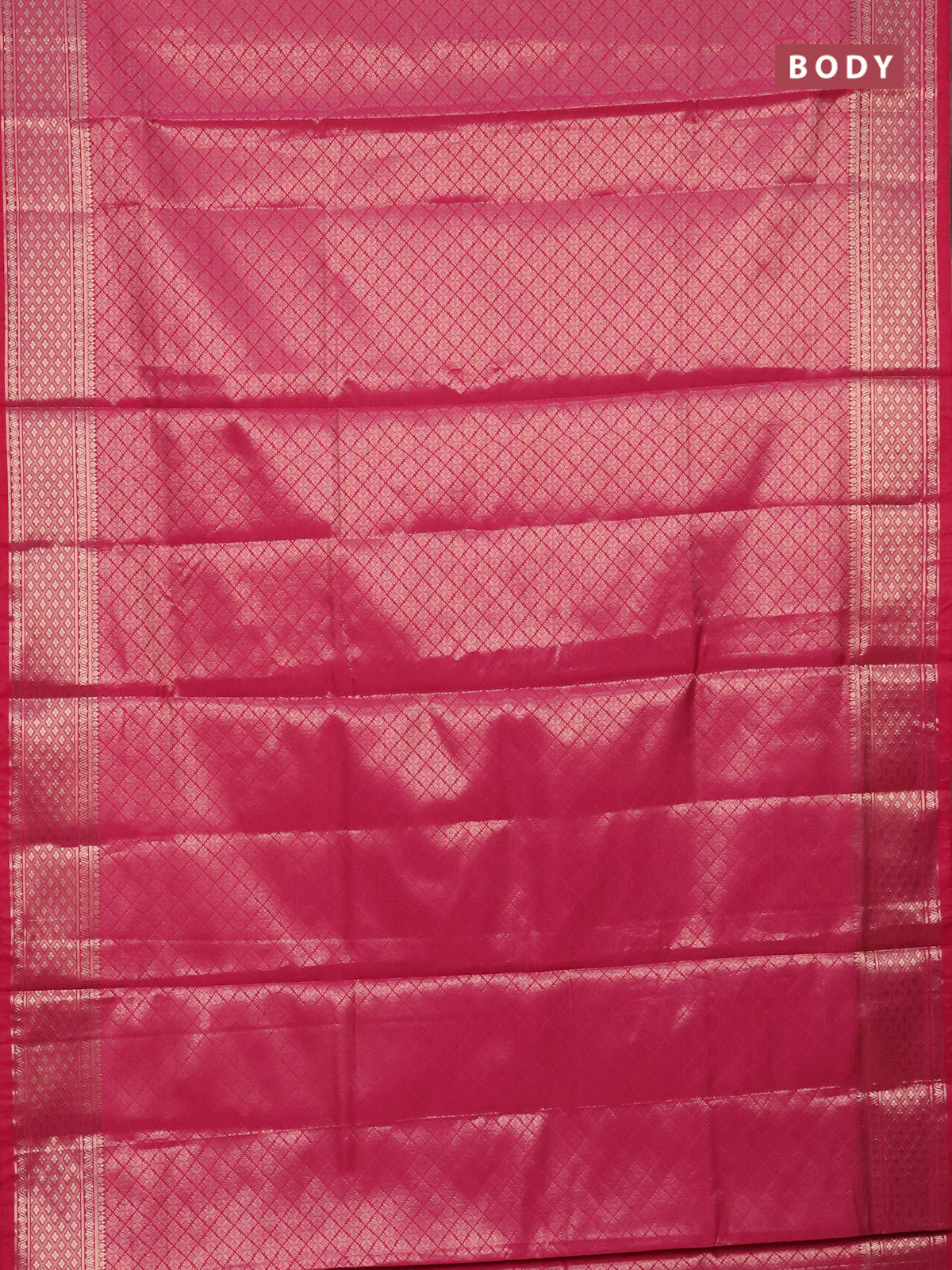 Semi soft silk saree pink with allover zari woven brocade weaves -Without blouse - Image 2