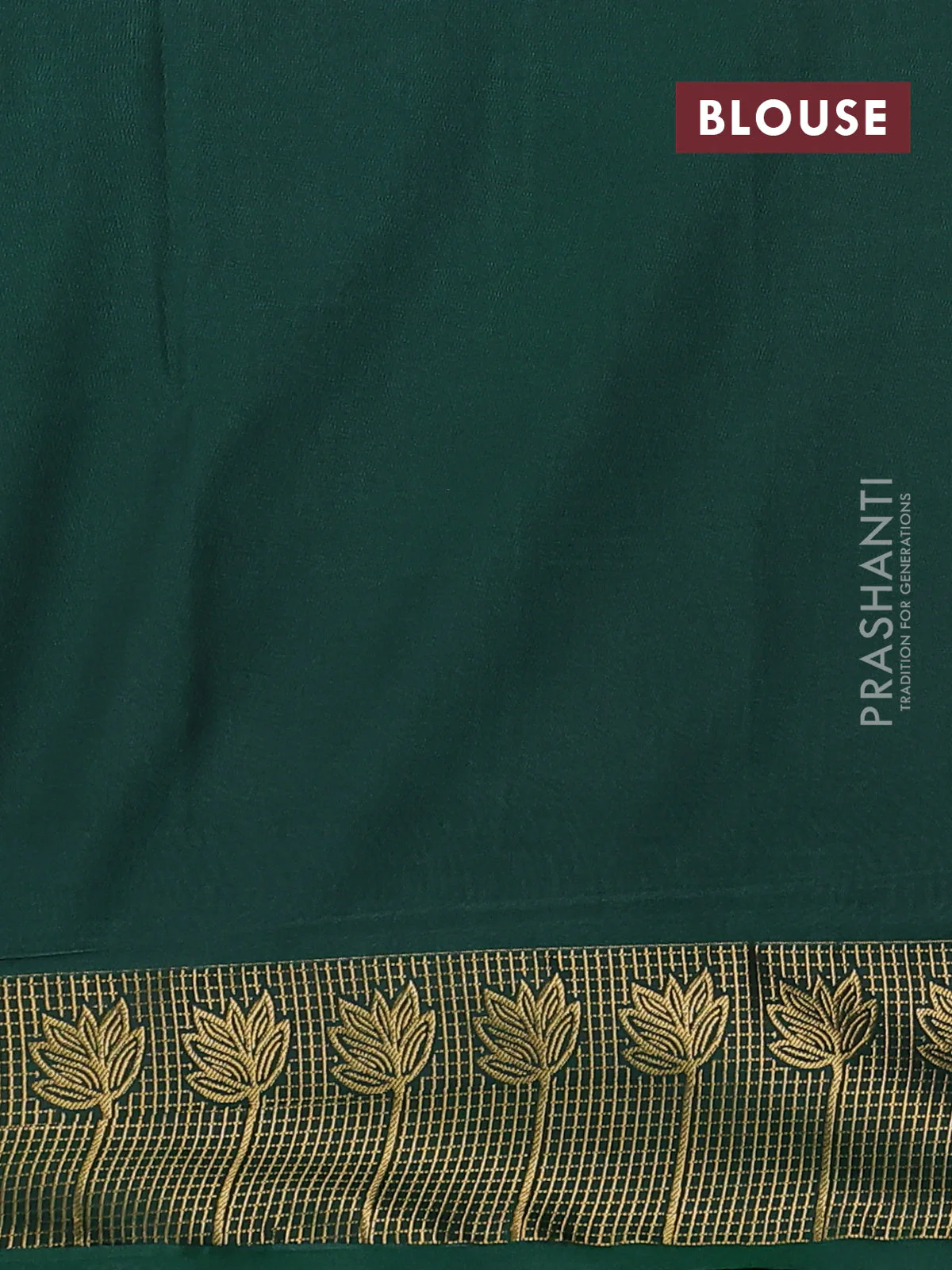 Semi soft silk saree rosy brown and green with allover zari woven buttas and zari woven border - Image 3