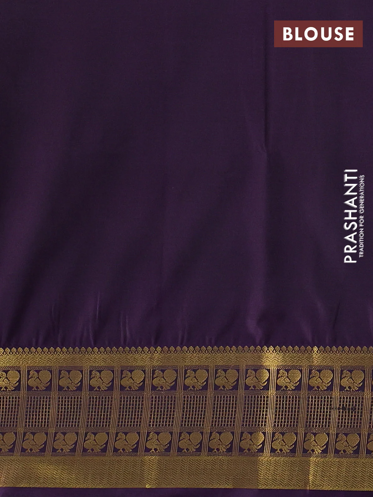 Semi soft silk saree rosy brown and purple with allover zari woven buttas and zari woven border - Image 3