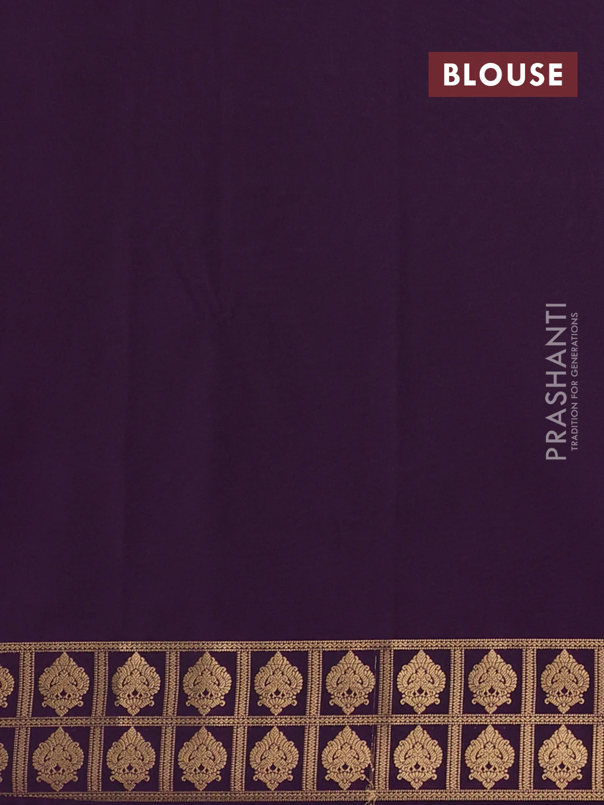 Semi soft silk saree rust shade and purple with allover zari woven buttas and rettapet zari woven border - Image 3