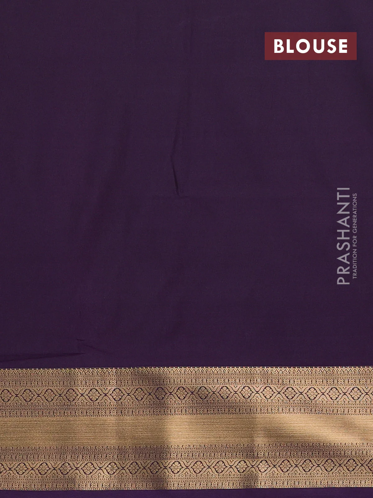Semi soft silk saree rust shade and purple with allover zari woven buttas and zari woven korvai border - Image 3