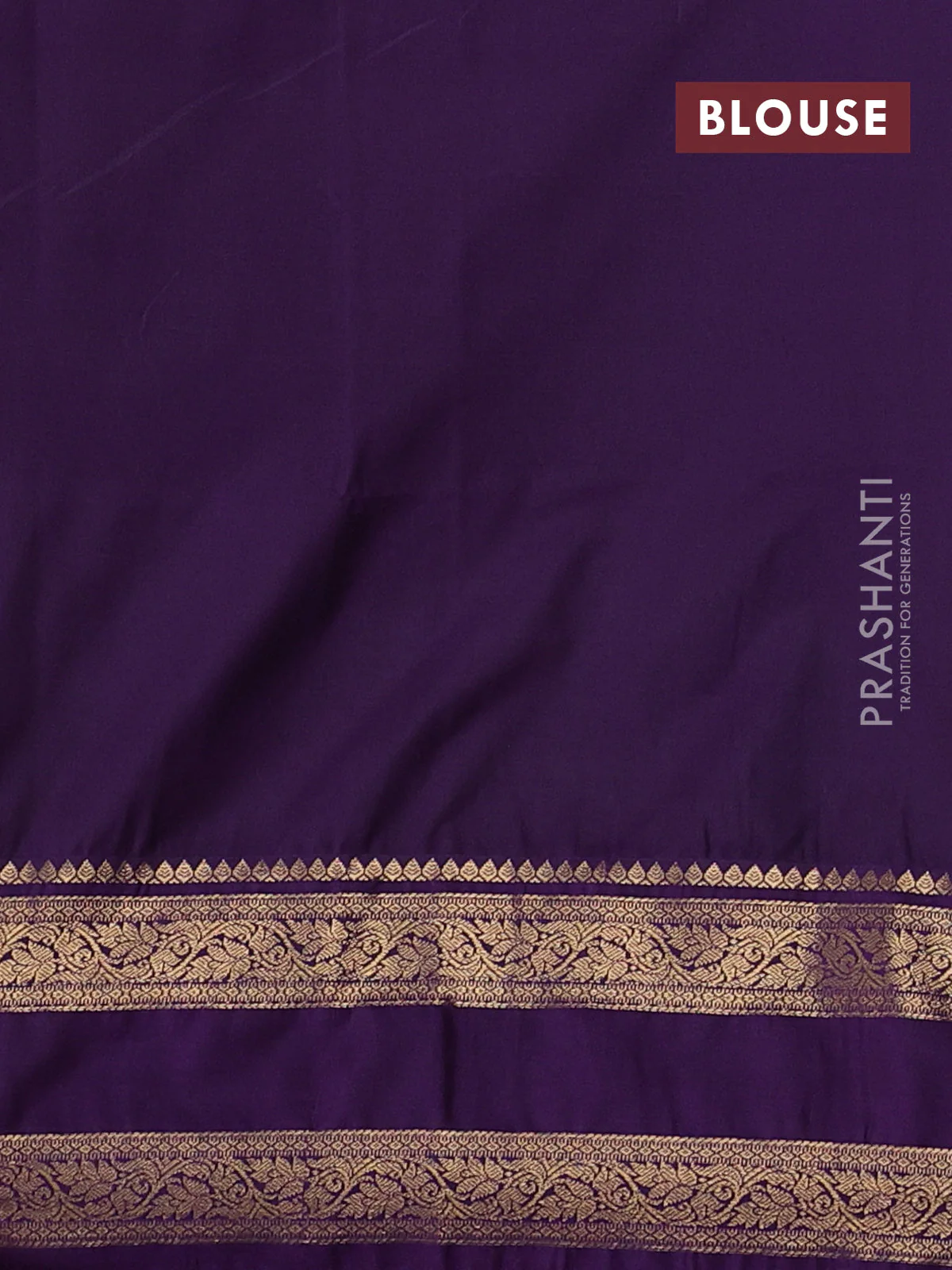 Semi soft silk saree rustic orange and purple with allover zari woven buttas and rettapet zari woven border - Image 3
