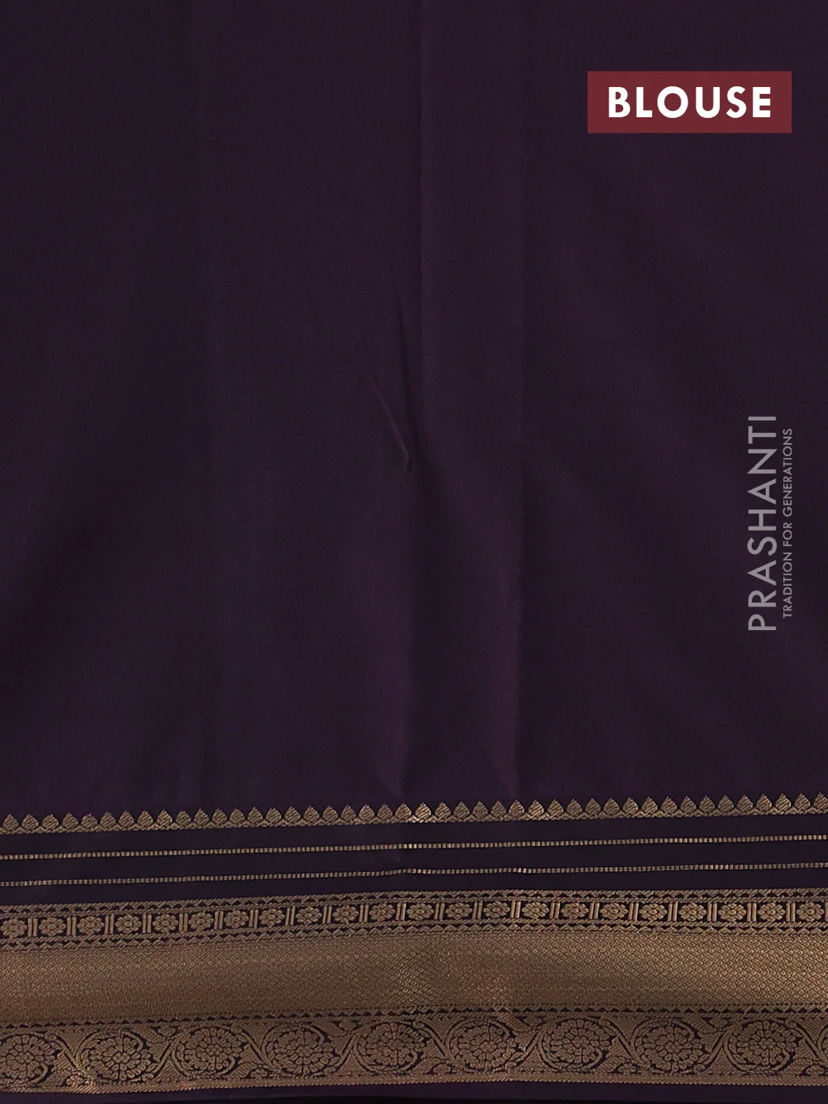 Semi soft silk saree sap green and deep purple with allover zari weaves & buttas and zari woven border - Image 3