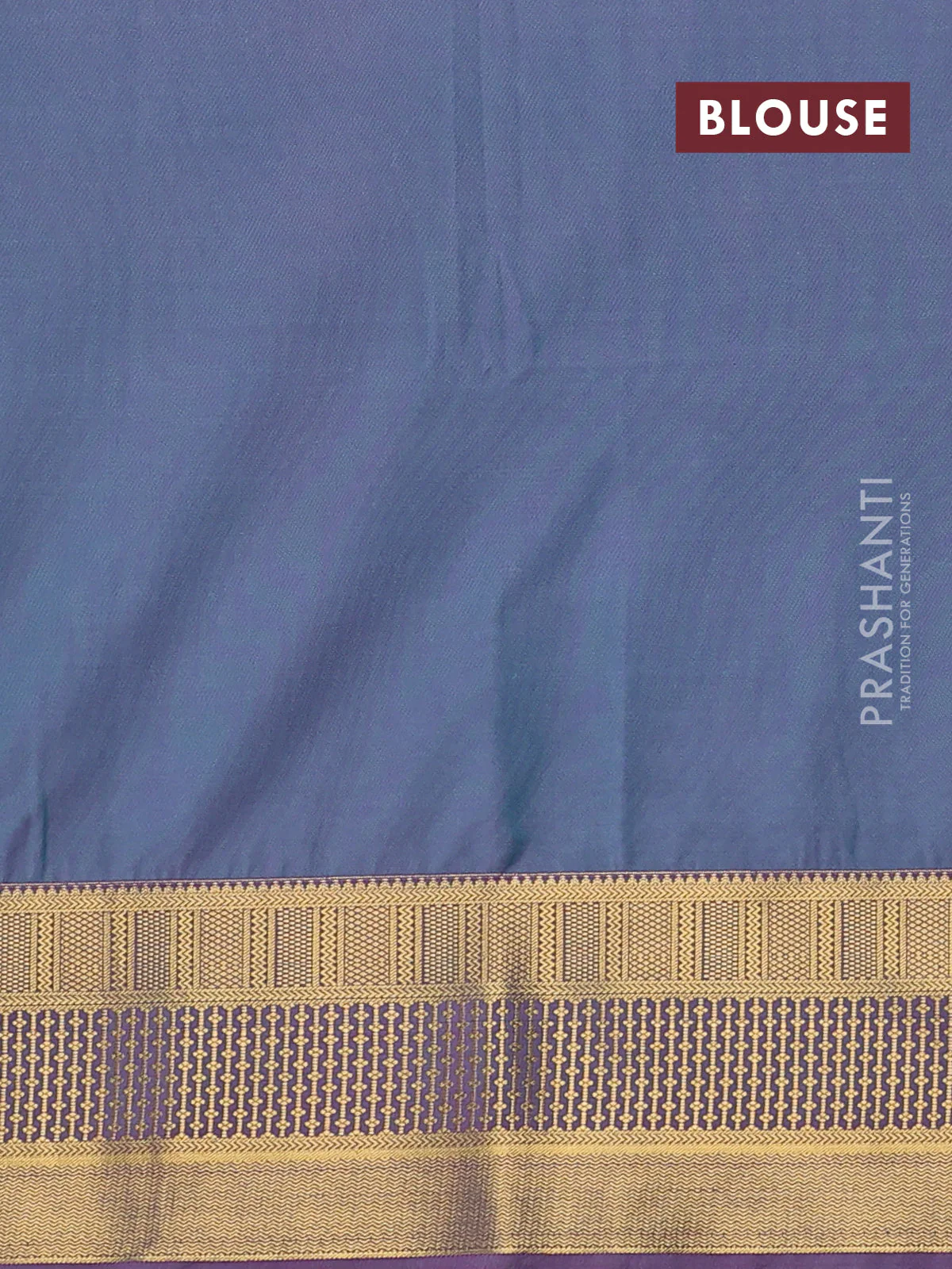 Semi soft silk saree teal blue and pink with allover zari woven buttas and zari woven korvai border - Image 3