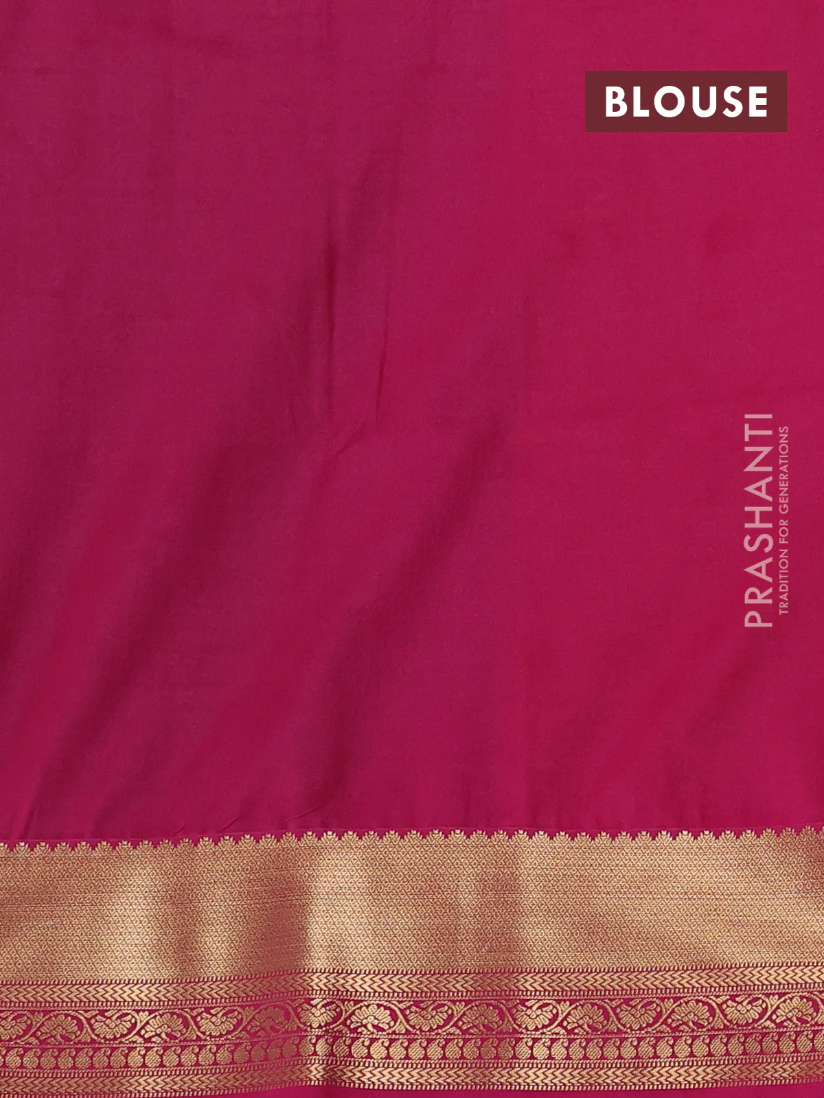 Semi soft silk saree teal green and pink with allover zari woven buttas and zari woven korvai border - Image 3