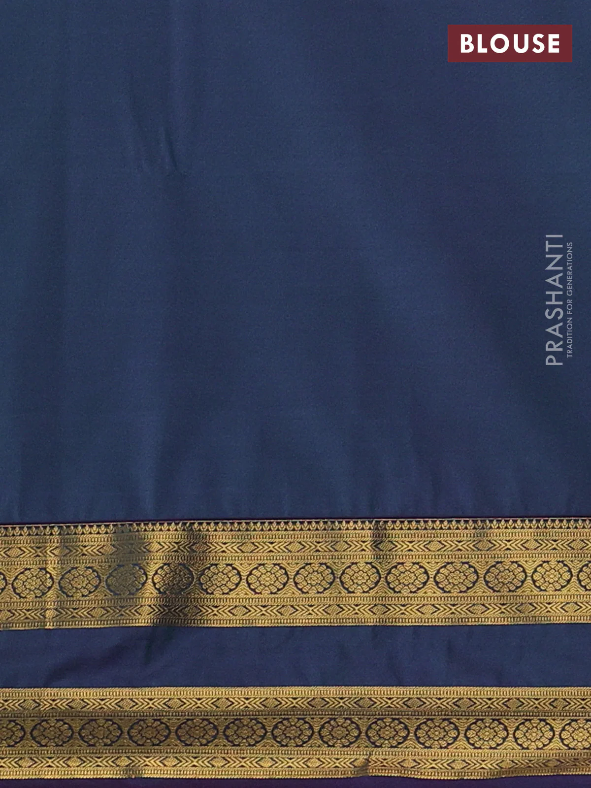 Semi soft silk saree teal green and purple with allover zari woven buttas and zari woven korvai border - Image 3