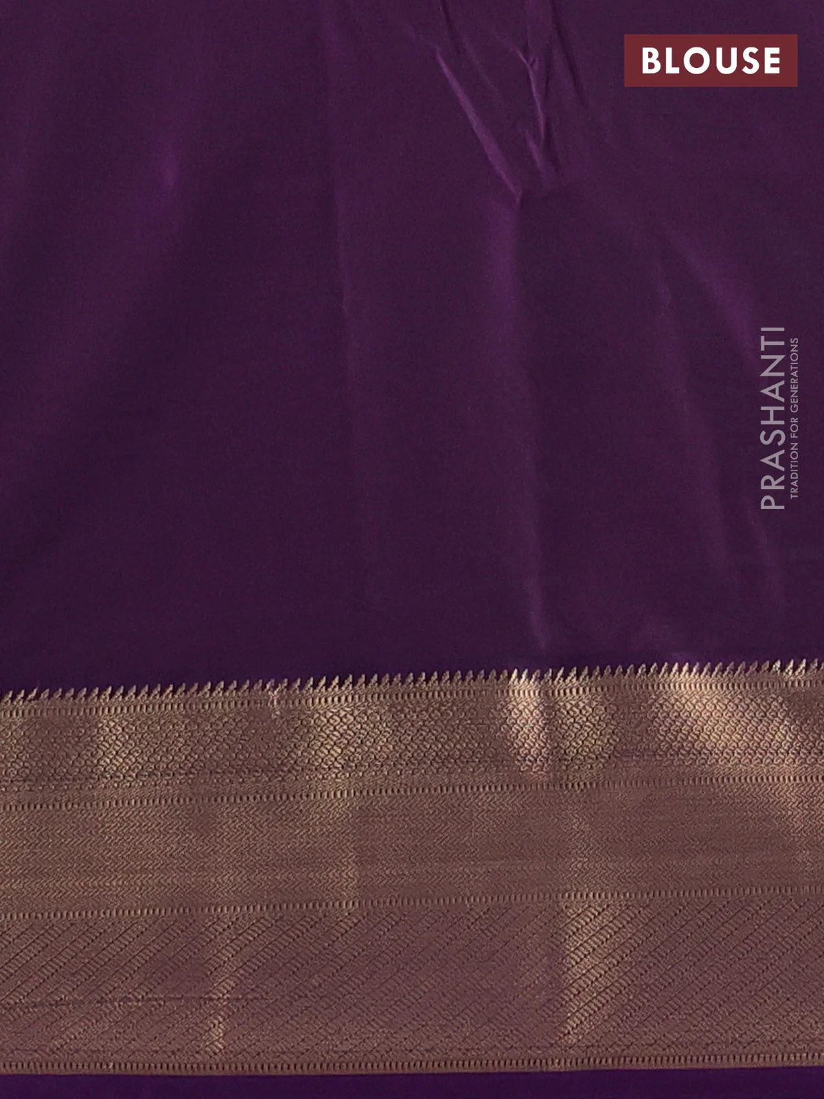 Semi soft silk saree teal green and purple with allover zari woven buttas and zari woven korvai border - Image 3