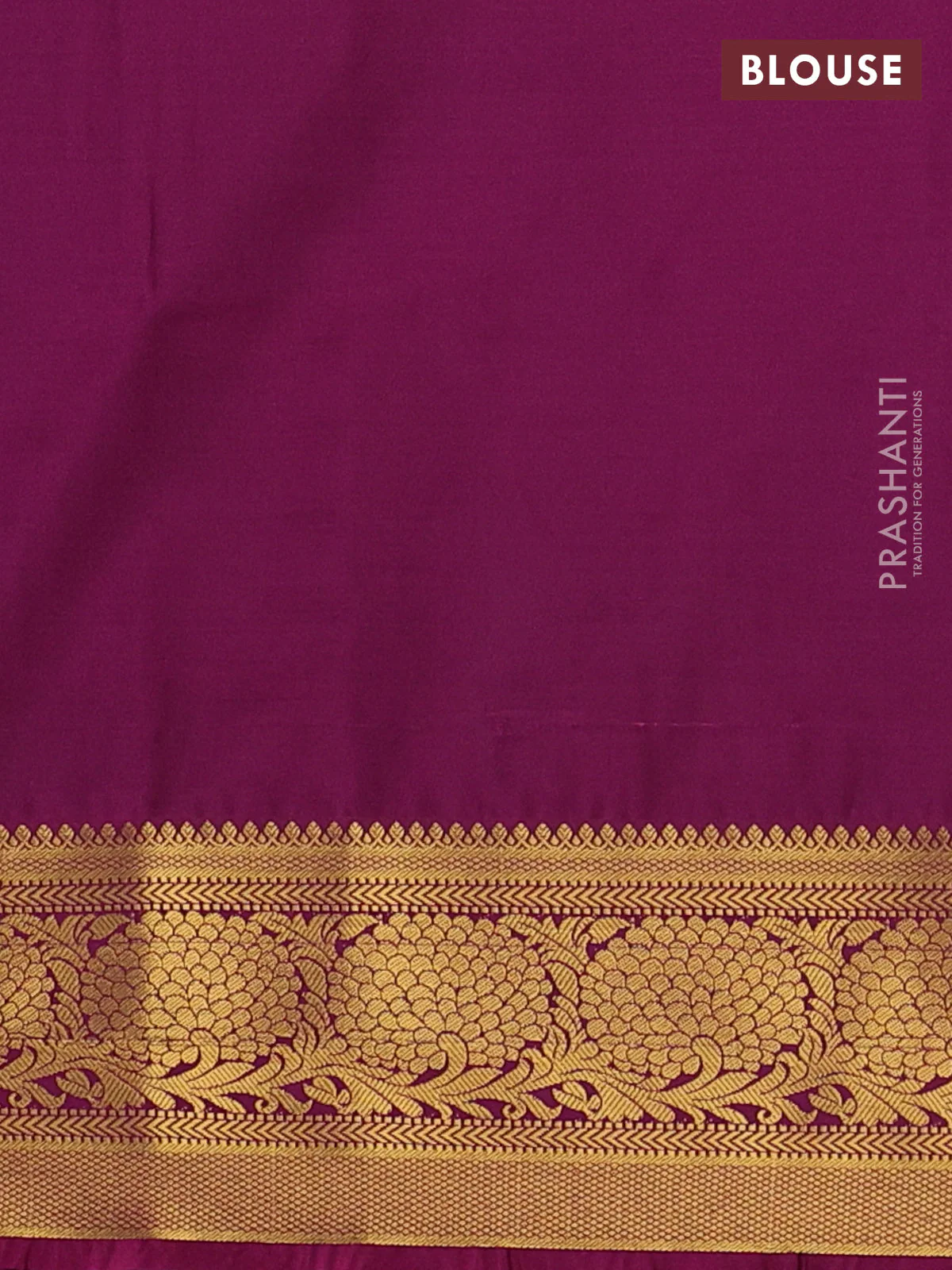 Semi soft silk saree violet and pink with allover zari weaves & buttas and zari woven korvai border - Image 3