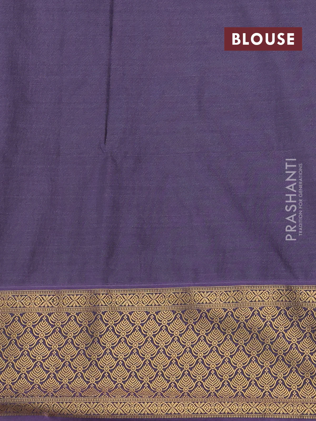 Semi soft silk saree yellow and pastel purple with allover zari weaves & buttas and zari woven korvai border - Image 3