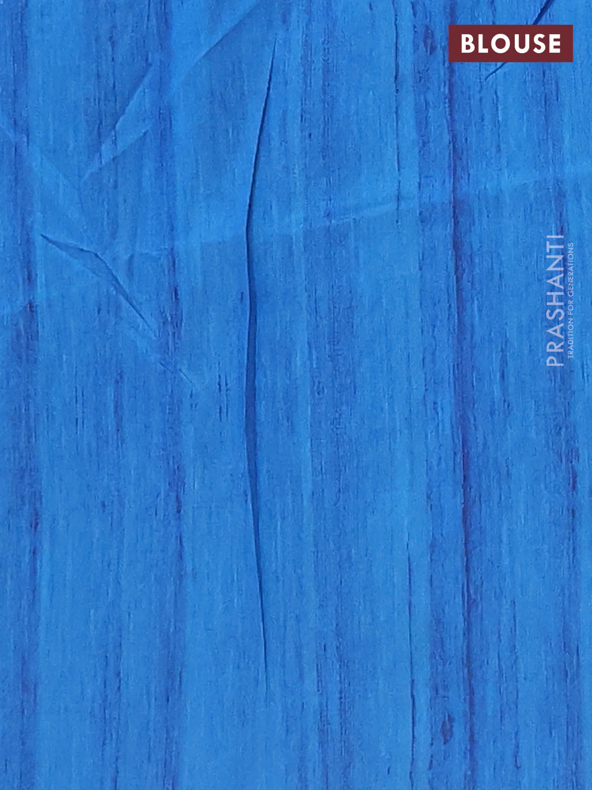 Semi tussar saree blue and beige with allover butta prints and madhubani printed pallu & border - Image 4