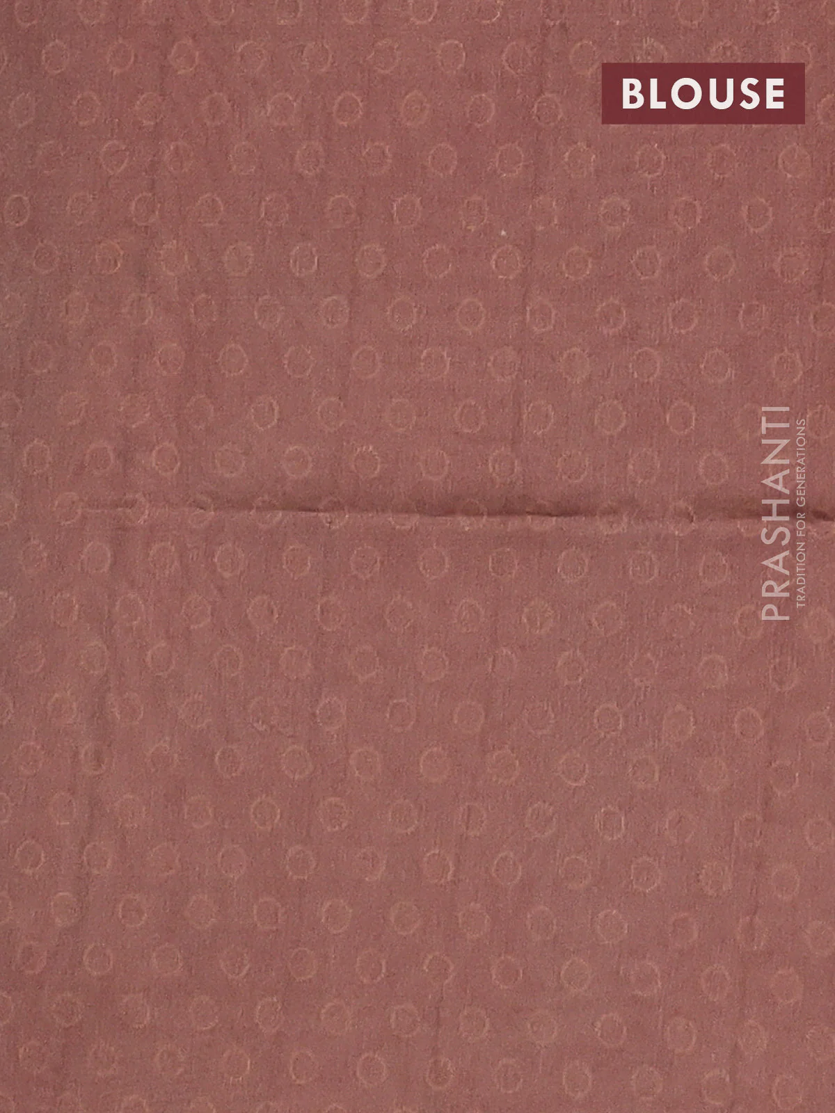 Semi tussar saree brown with allover ajrakh butta prints and katha stitch work pallu & border - Image 4