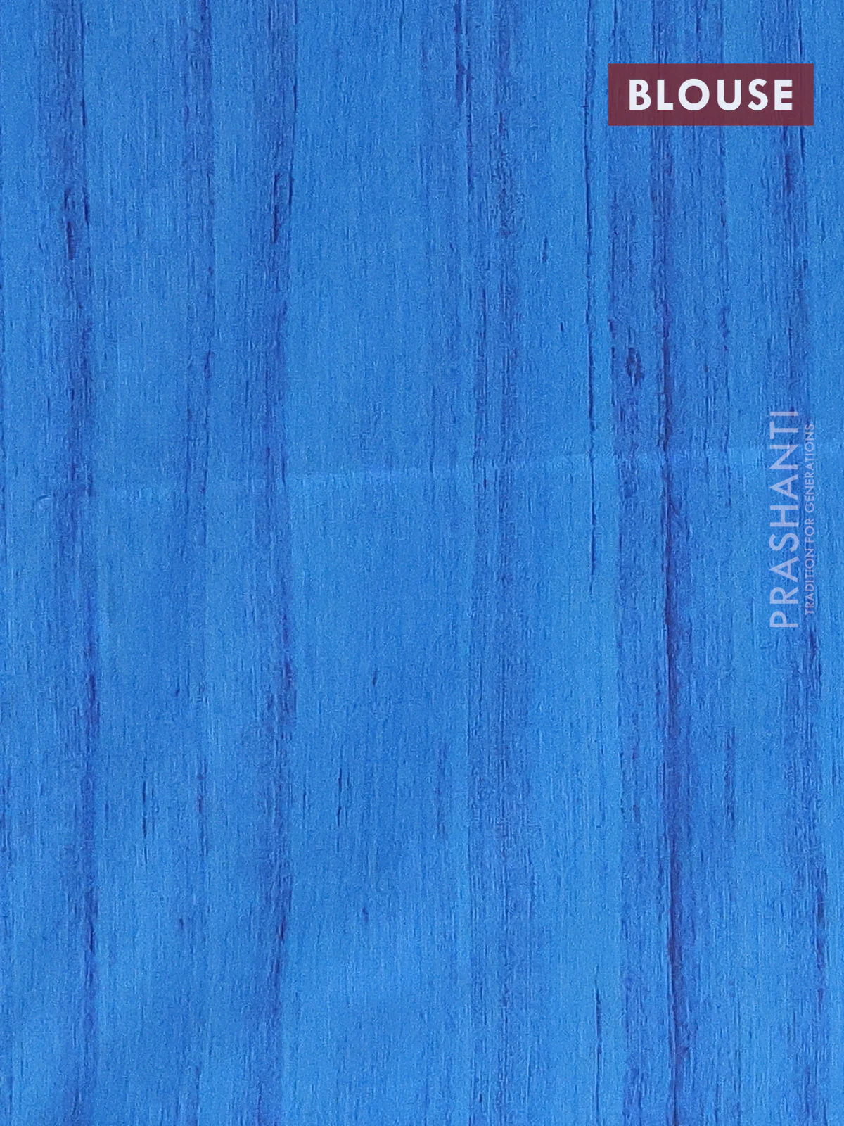 Semi tussar saree cs blue and beige with polka dot prints and madhubani printed pallu - Image 4