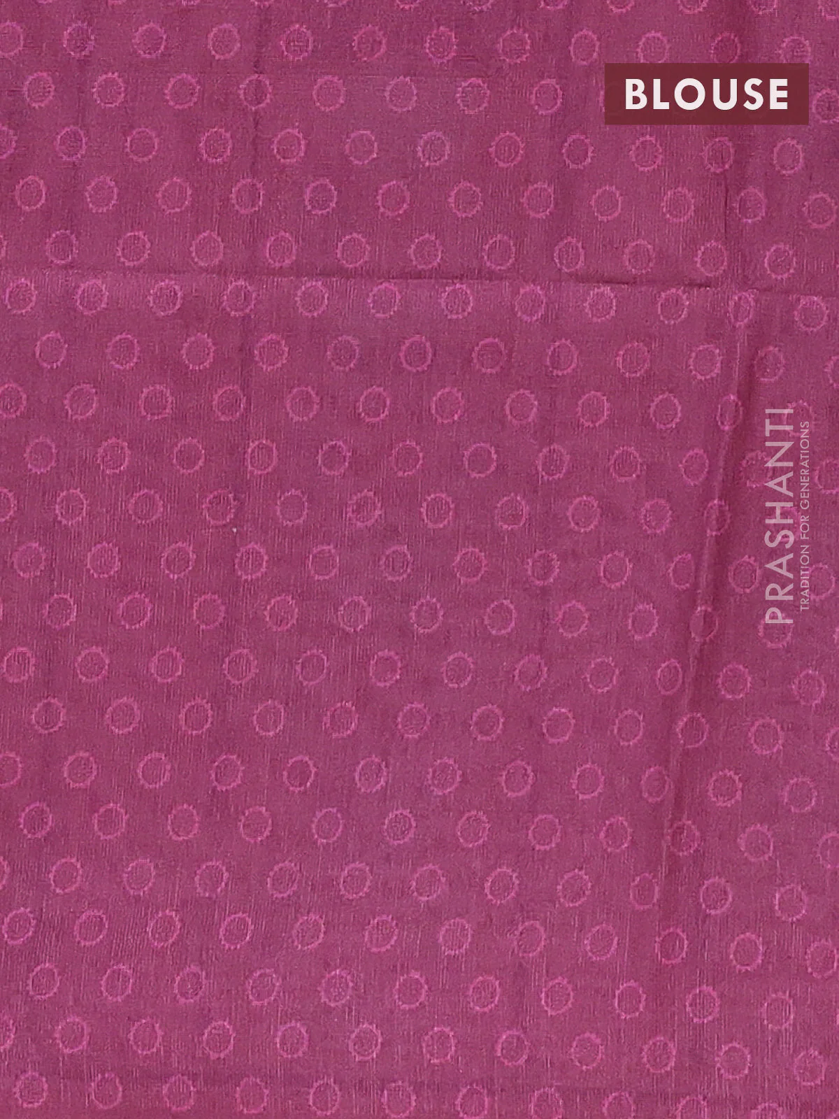 Semi tussar saree dark magenta pink with allover ajrakh butta prints and katha stitch work pallu & border - Image 4