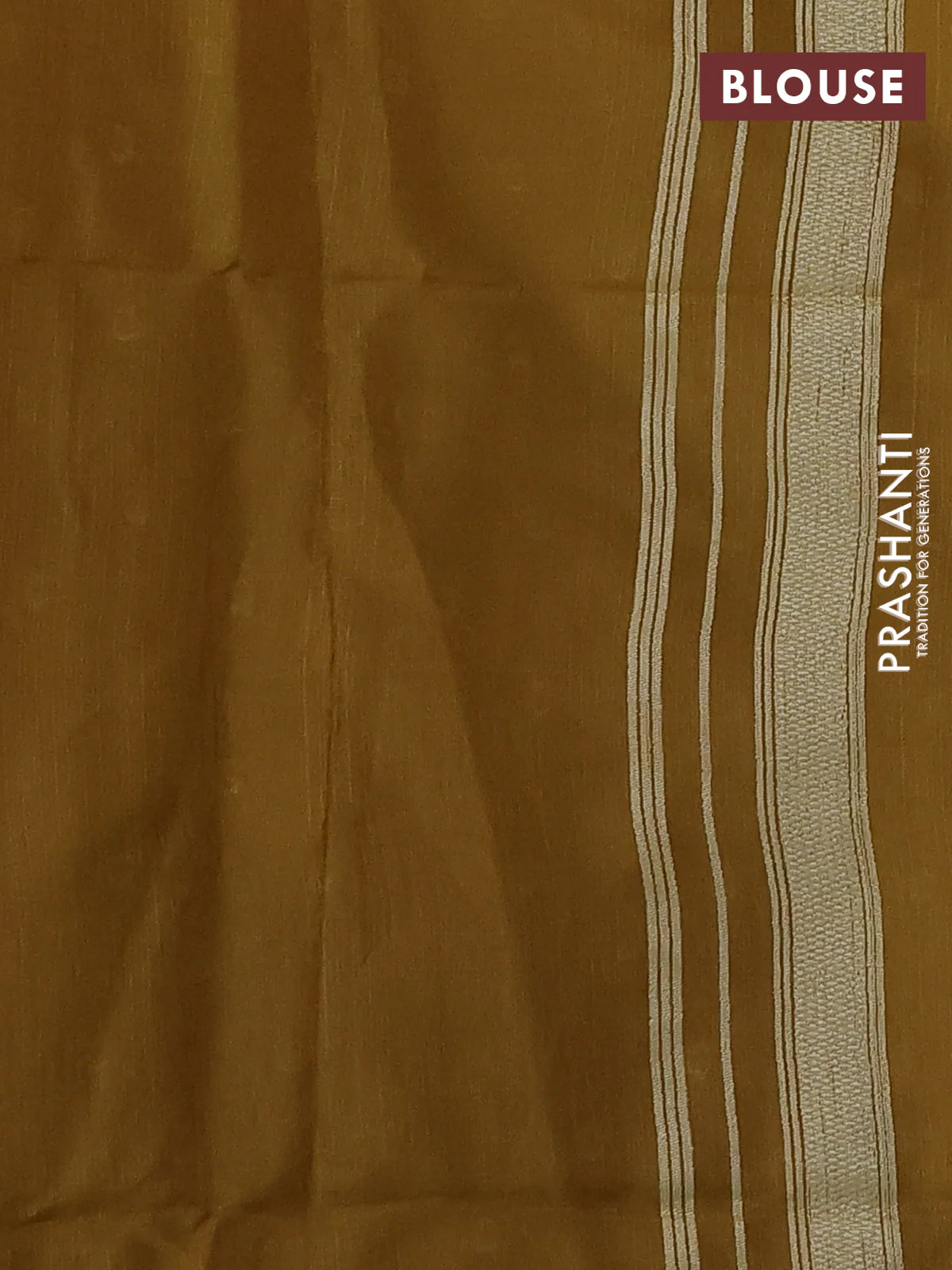 Semi tussar saree dark mustard with allover polka dot weaves and patola weaving pallu - Image 3