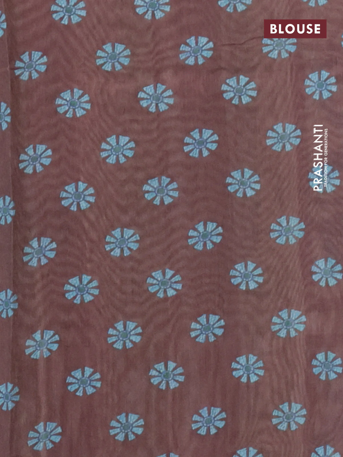 Semi tussar saree grey shade and brown with plain body and long printed zari border - Image 4