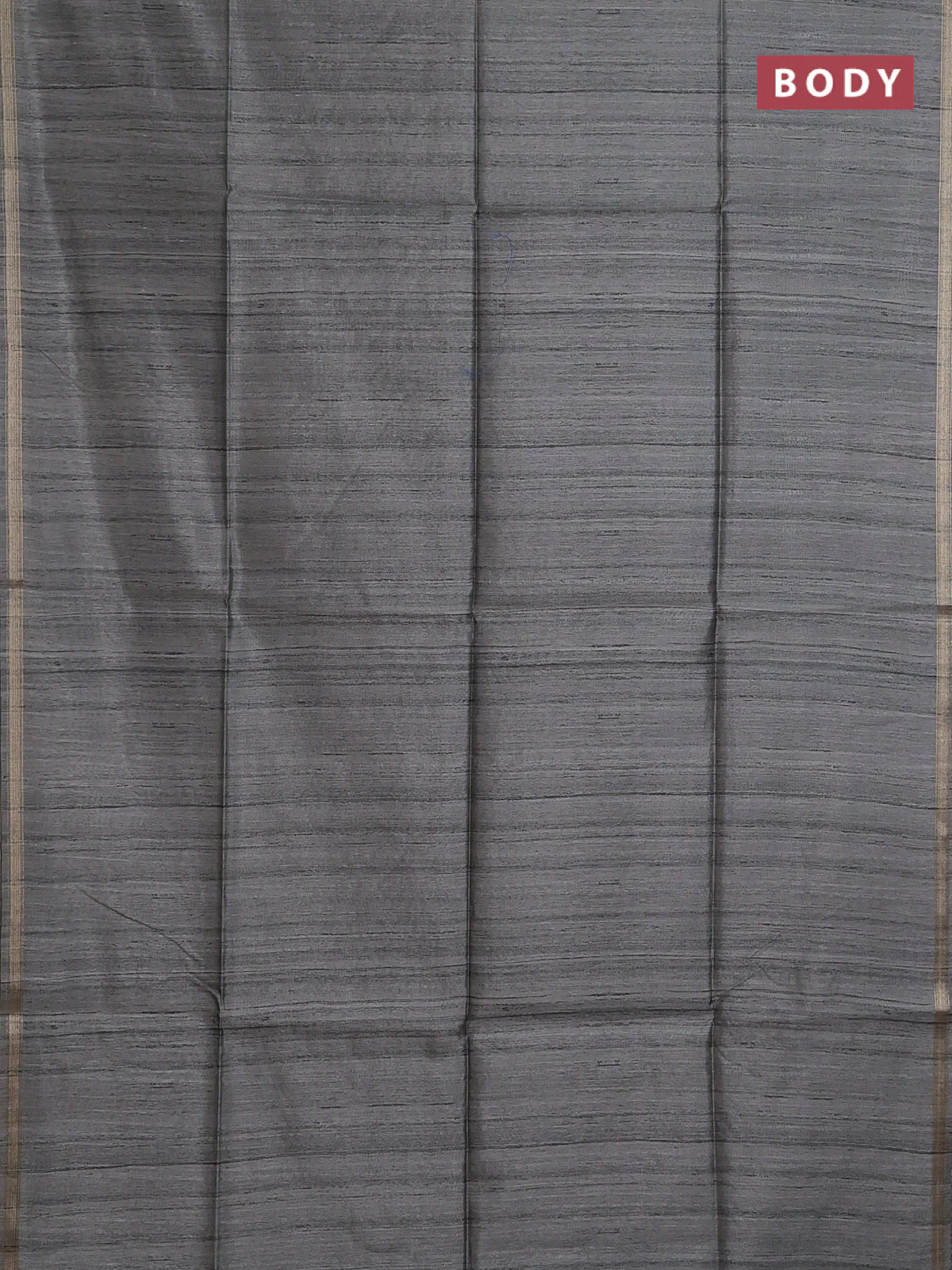 Semi tussar saree grey shade with bandhani butta prints and kalamkari prints & cut work pallu - Image 2